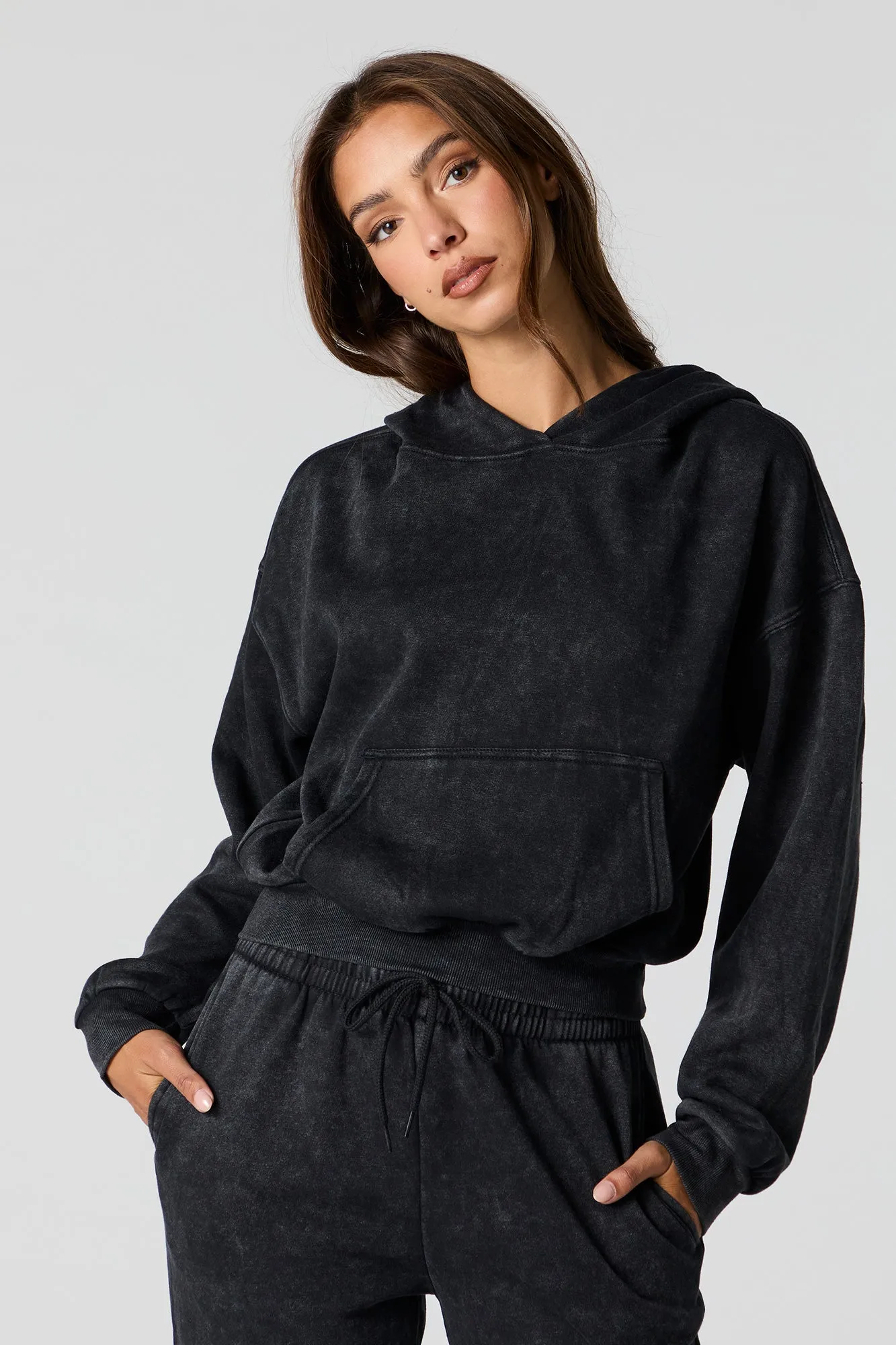 Washed Fleece Hoodie sold by Urban Planet product image thumbnail 4