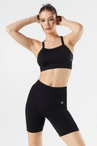 High Rise Side Ribbed Biker Short sold by Urban Planet