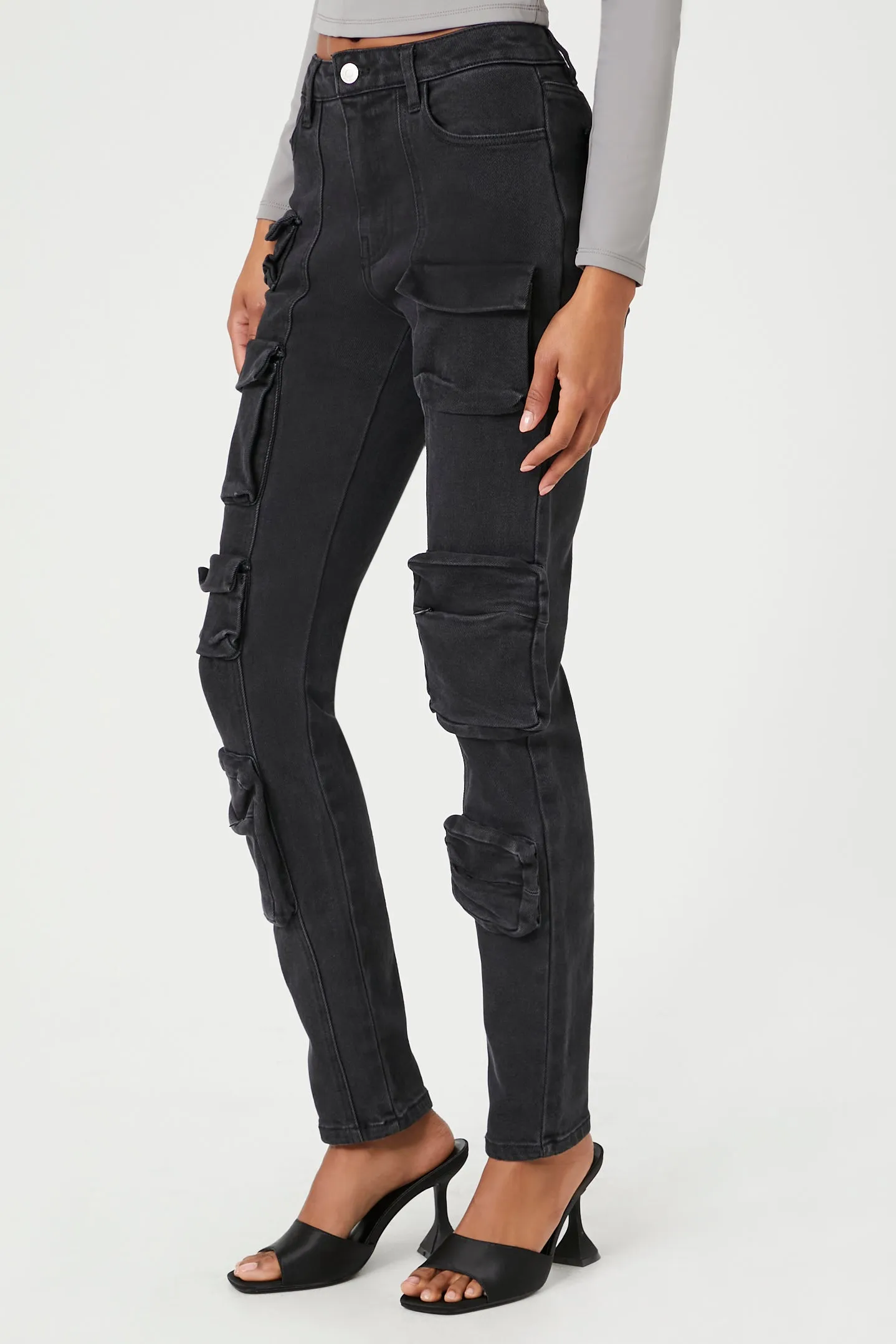 Jean cargo à taille haute sold by Urban Planet product image thumbnail 4