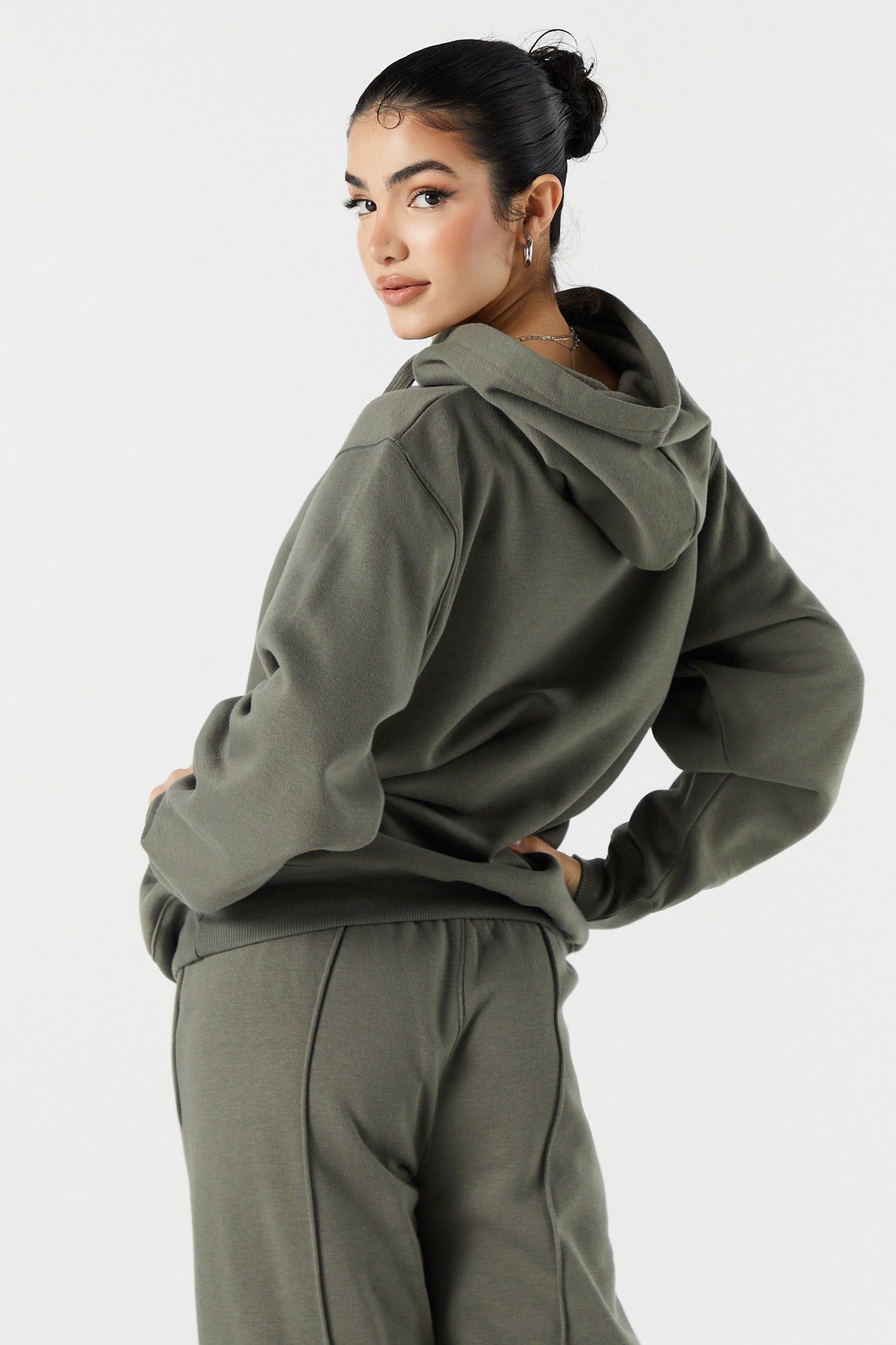 Coloured Fleece Oversized Hoodie sold by Urban Planet product image thumbnail 5