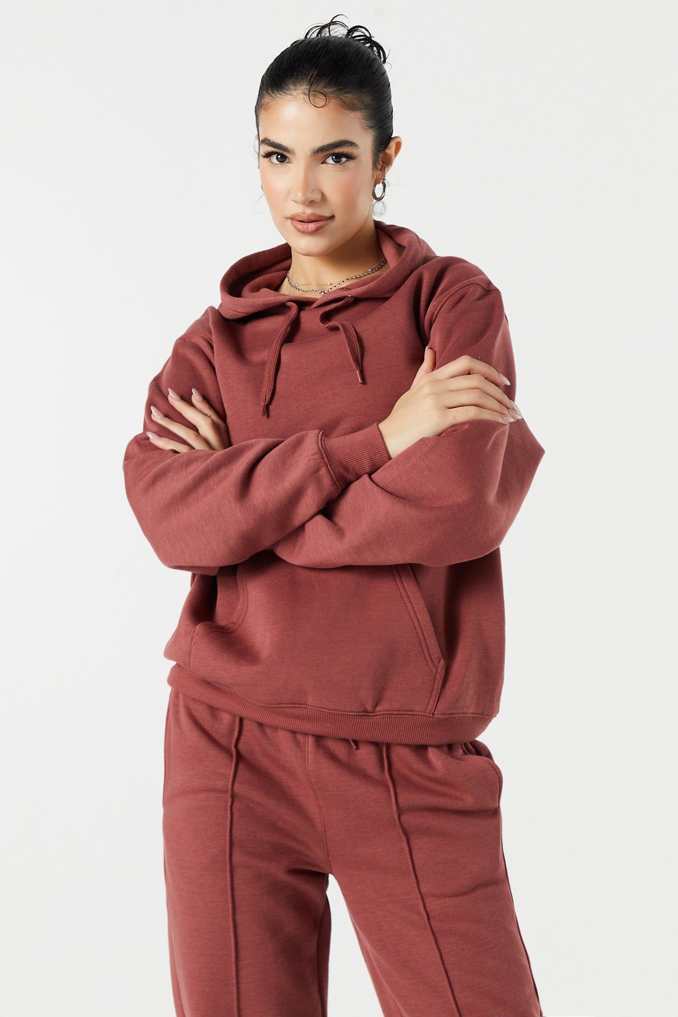 Coloured Fleece Oversized Hoodie sold by Urban Planet