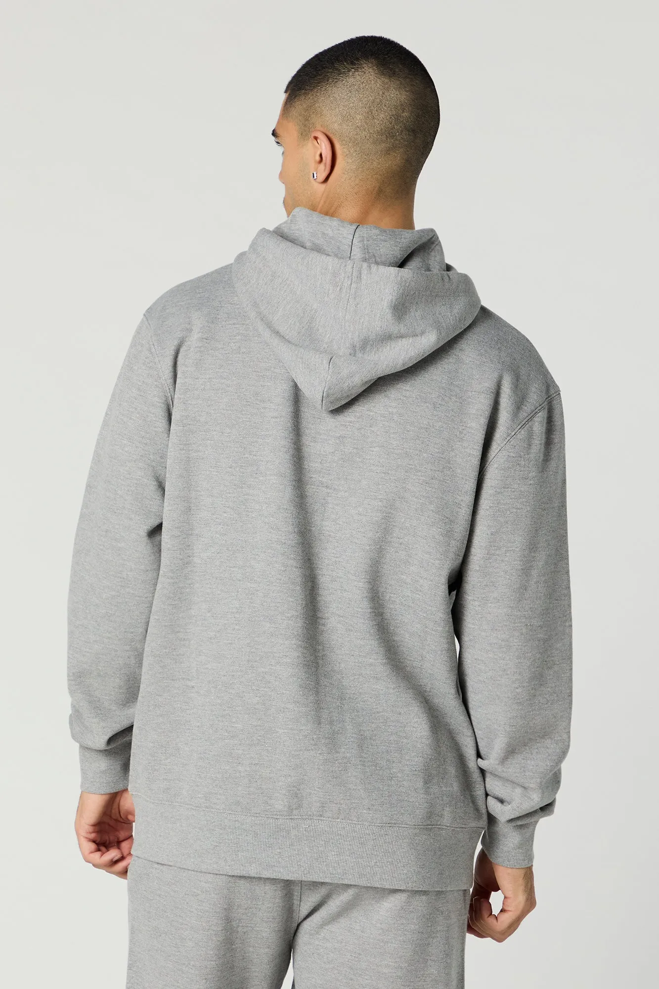 Everyday Solid Zip-Up Fleece Hoodie sold by Urban Planet product image thumbnail 5