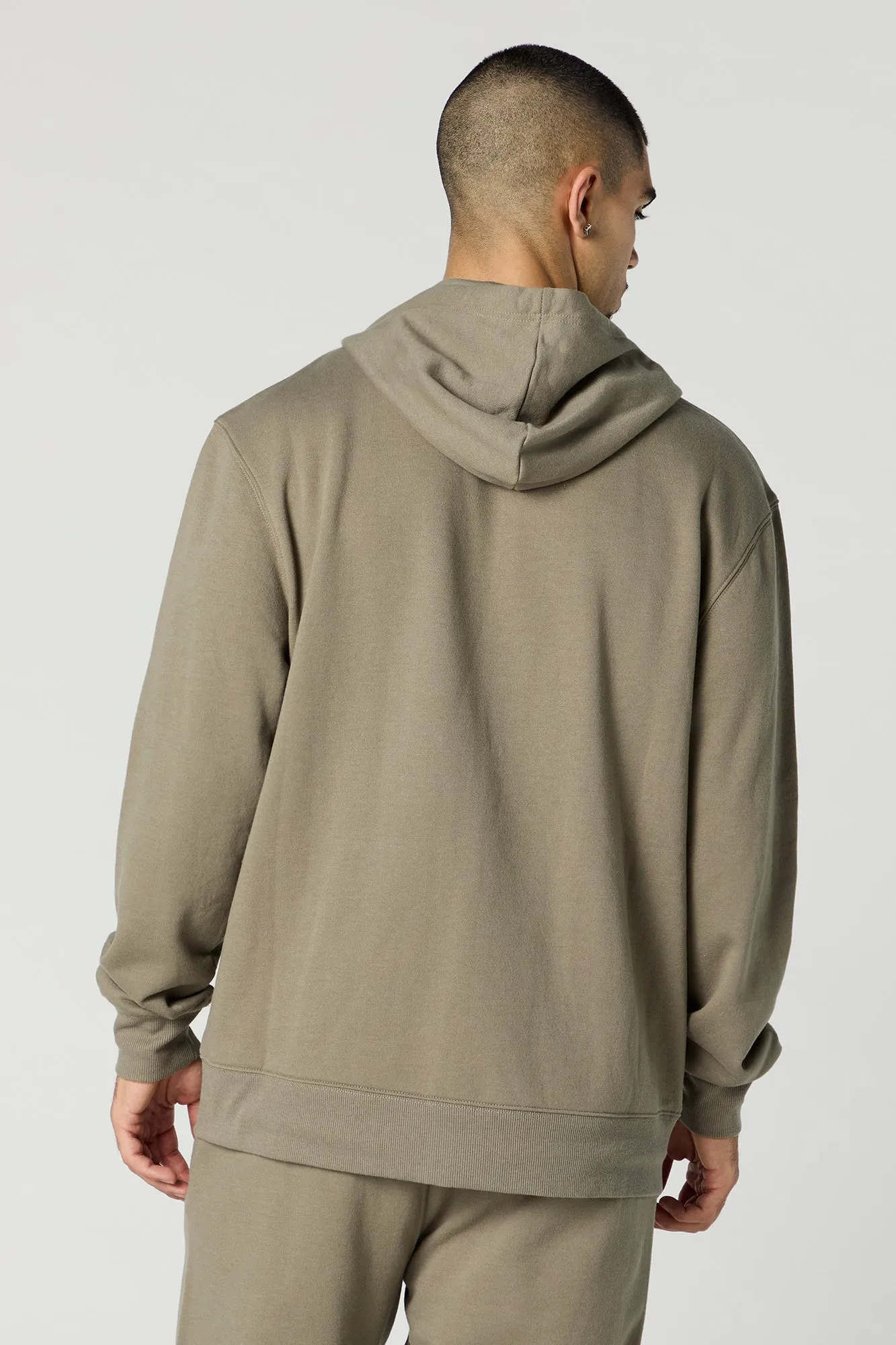 Everyday Solid Zip-Up Fleece Hoodie sold by Urban Planet product image thumbnail 2