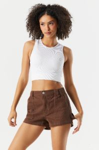 Short de menuisier en denim à taille haute sold by Urban Planet
