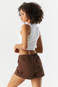Short de menuisier en denim à taille haute sold by Urban Planet