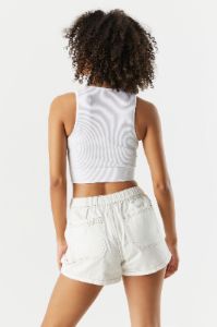 Short de menuisier en denim à taille haute sold by Urban Planet