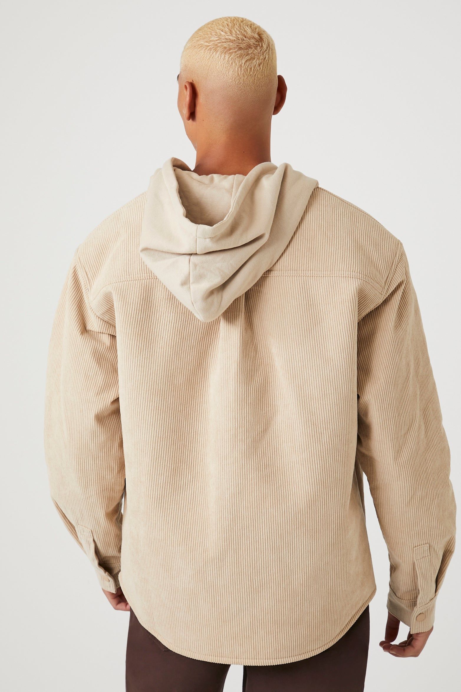 Haut à capuchon côtelé doublé de similifourrure avec fermeture à glissière sold by Urban Planet product image thumbnail 2