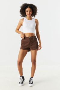 Short de menuisier en denim à taille haute sold by Urban Planet