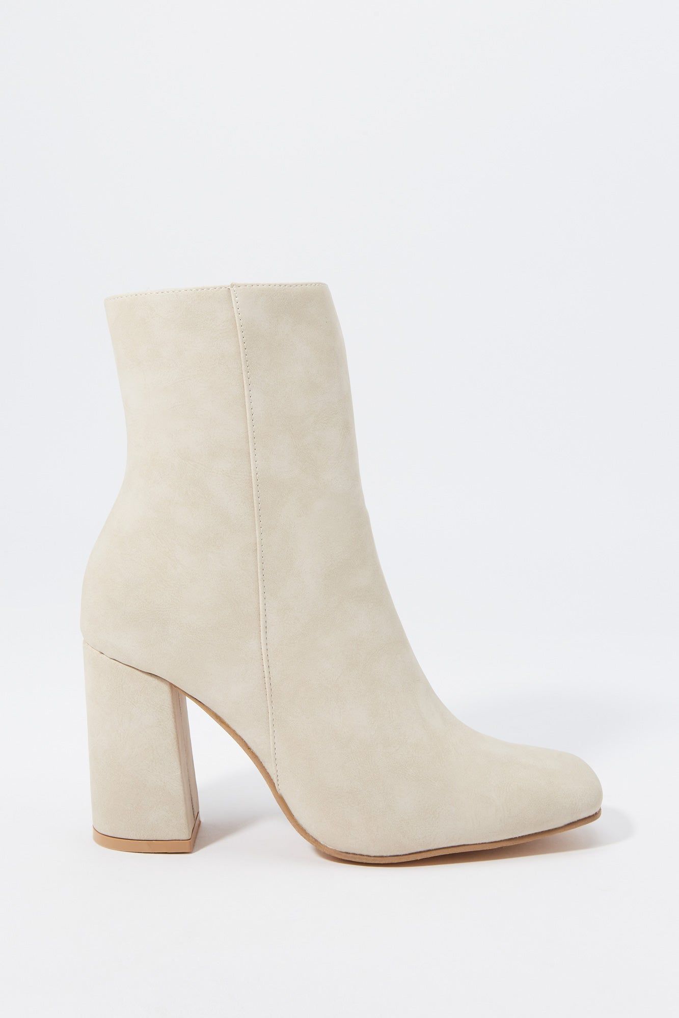 Faux-Suede Block Heel Boot sold by Urban Planet