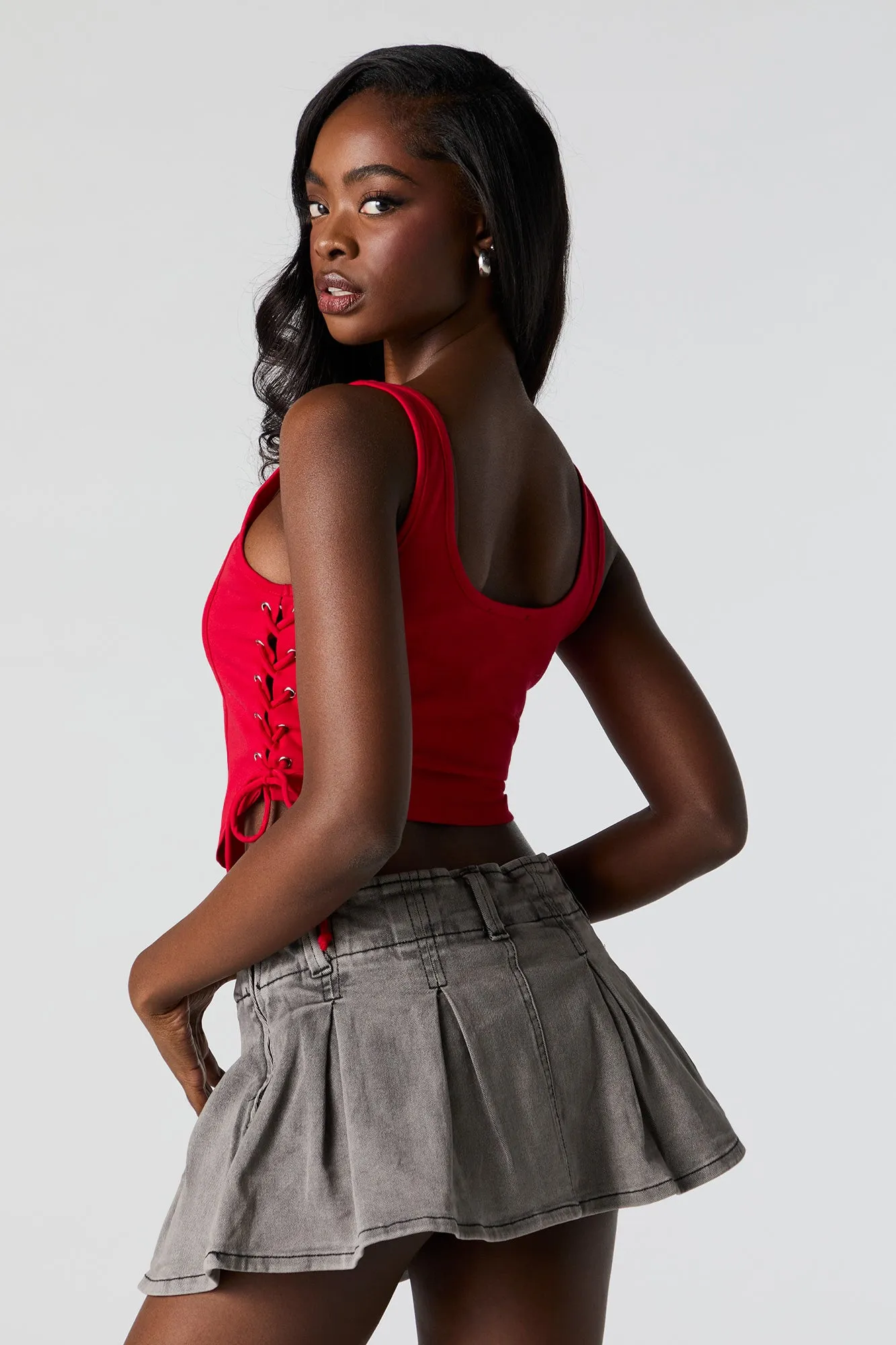 トップス melt the lady laceup corset tank melt the lady laceup corset tank