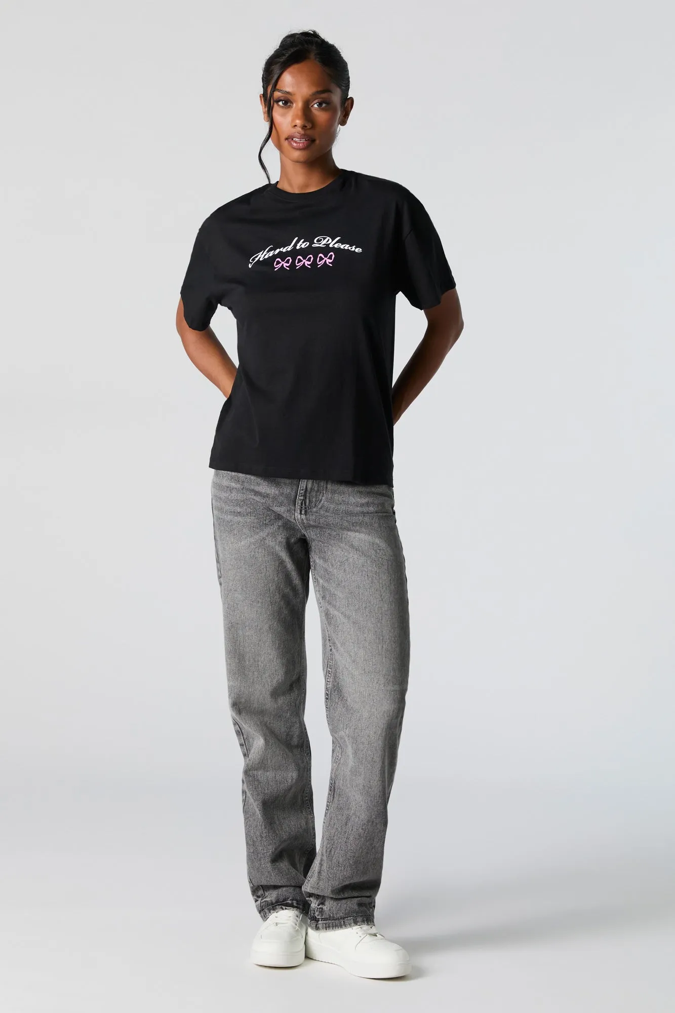 Hard to Please Graphic Boyfriend T-Shirt sold by Urban Planet product image thumbnail 2