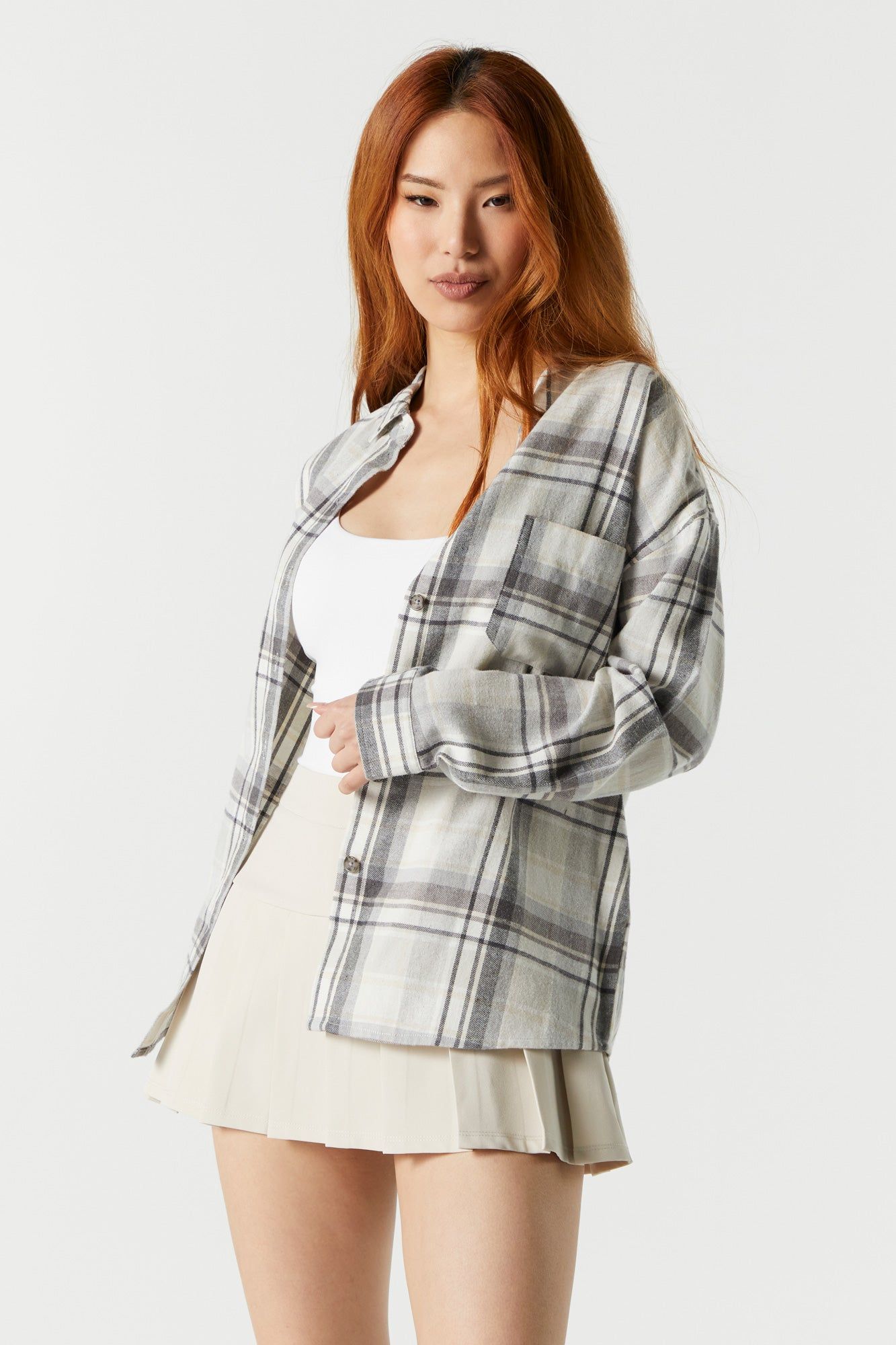 Haut en flanelle à carreaux fauve sold by Urban Planet