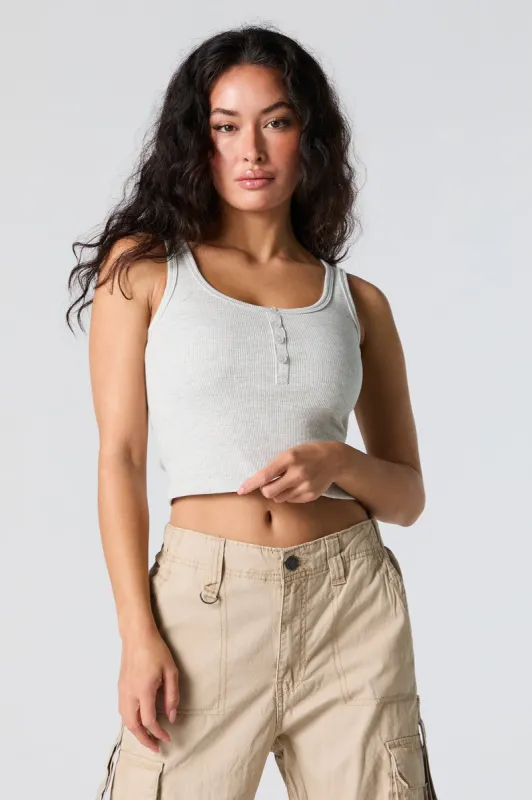 Ribbed Henley Tank sold by Urban Planet