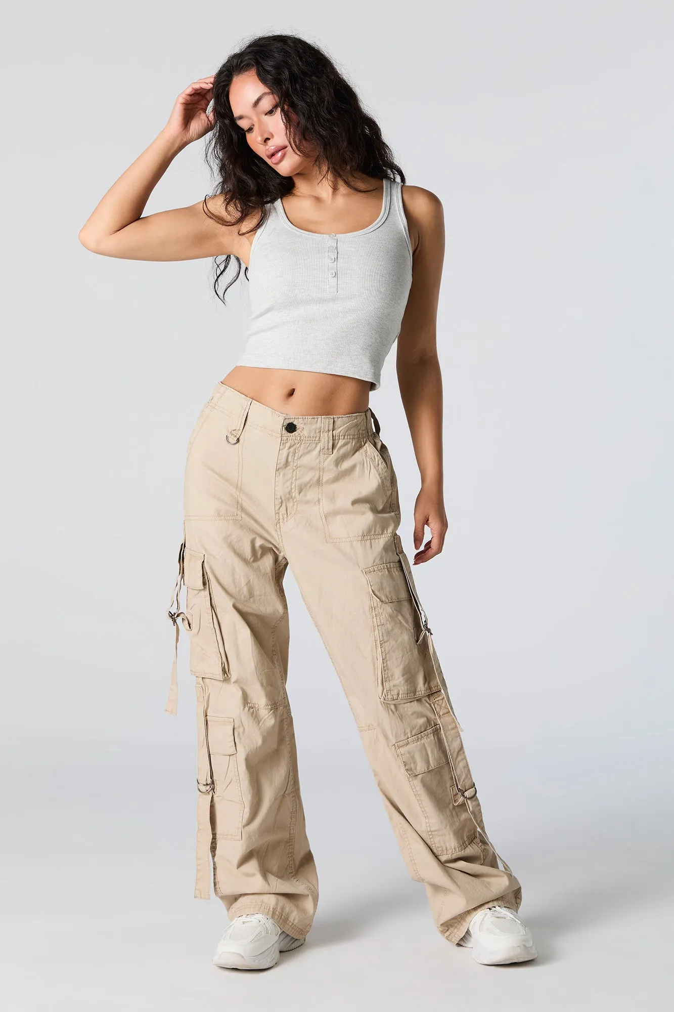 Ribbed Henley Tank sold by Urban Planet product image thumbnail 3