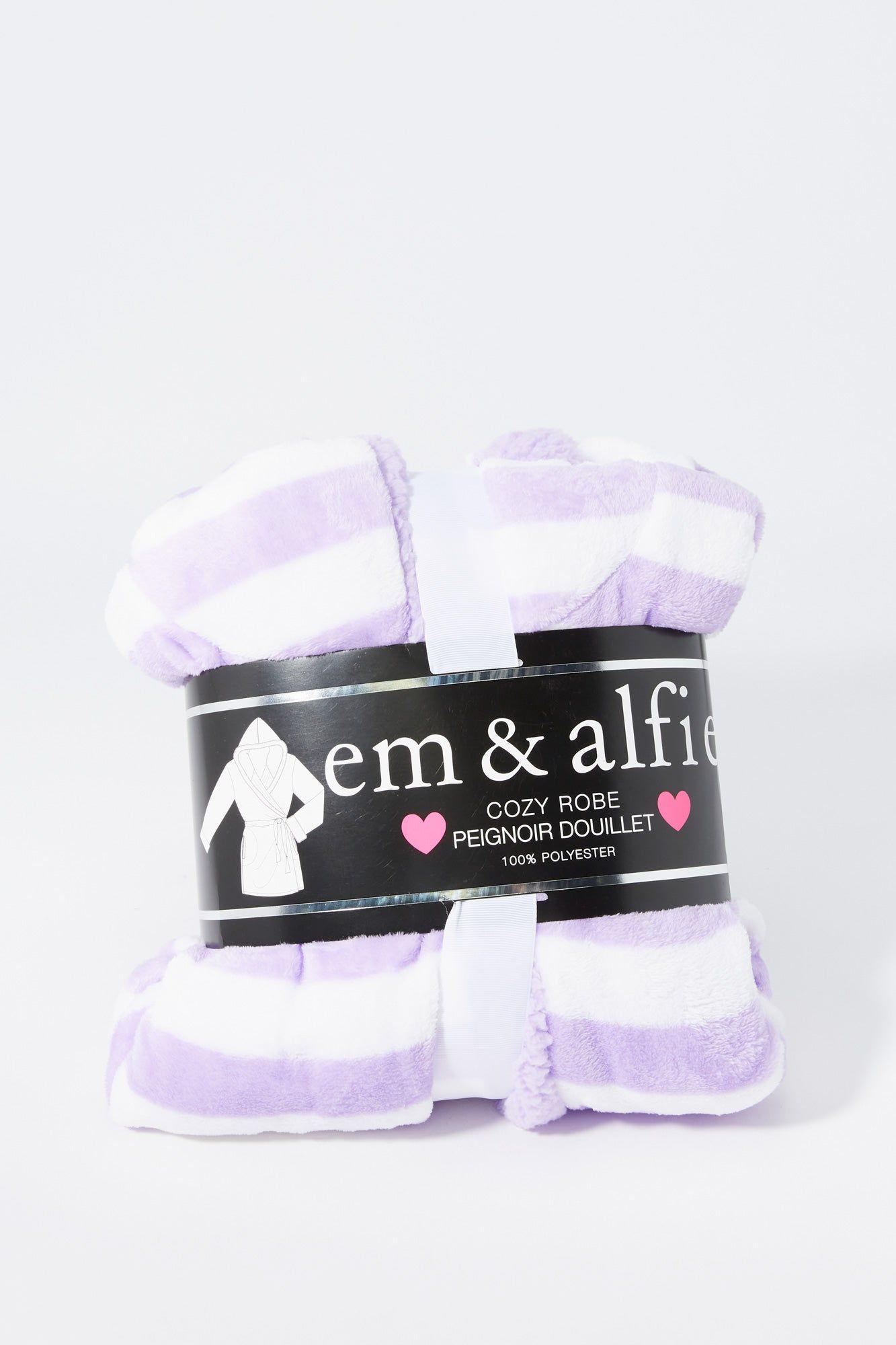 Striped Print Plush Robe sold by Urban Planet product image thumbnail 2