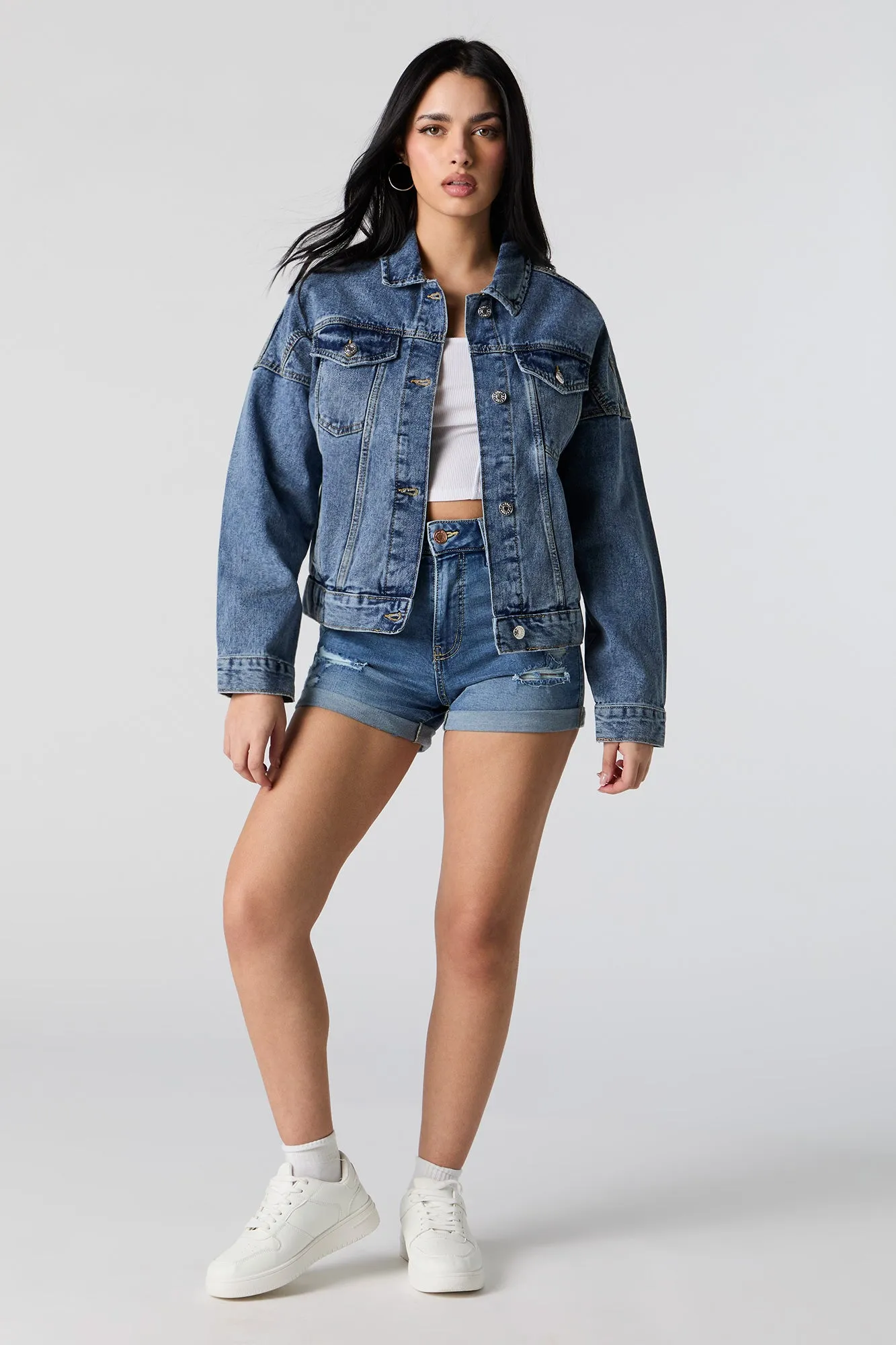 Cinched Denim Jacket sold by Urban Planet product image thumbnail 3