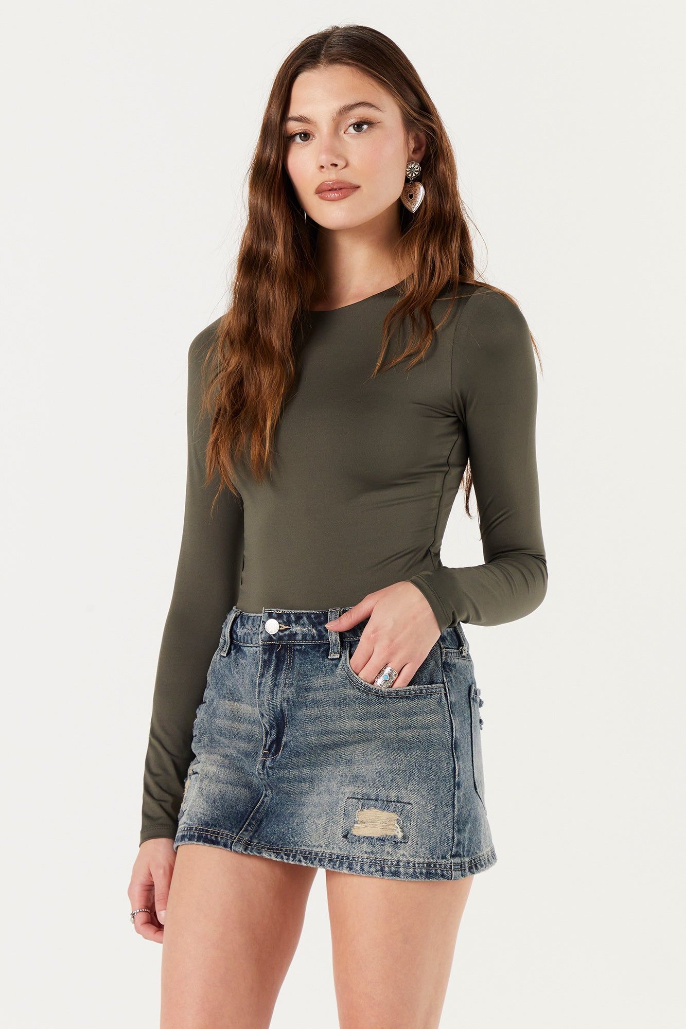 Crewneck Long Sleeve Bodysuit sold by Urban Planet product image thumbnail 21