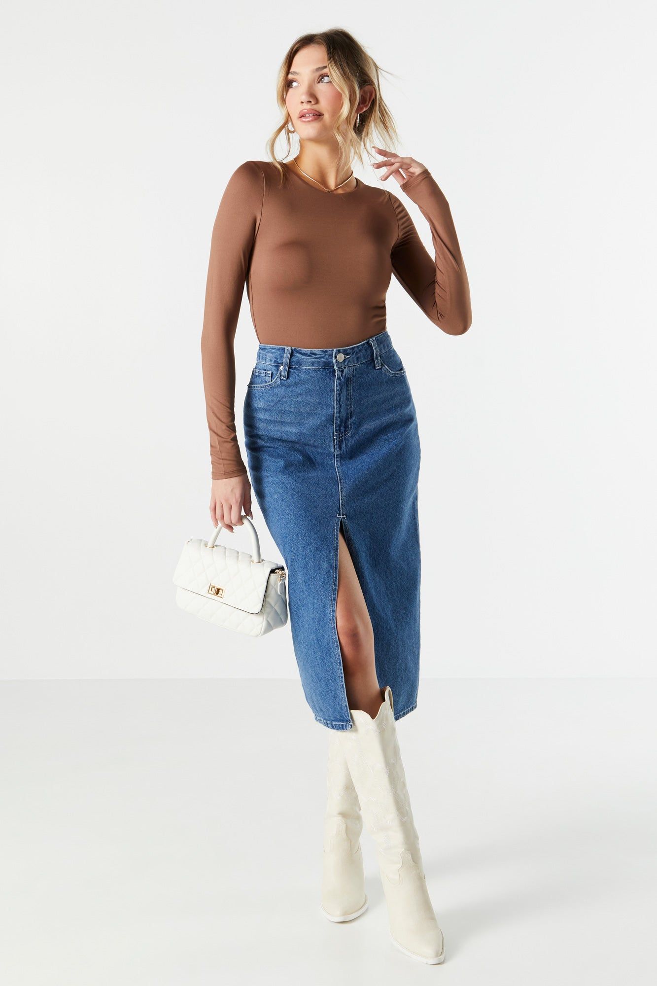 Crewneck Long Sleeve Bodysuit sold by Urban Planet product image thumbnail 20