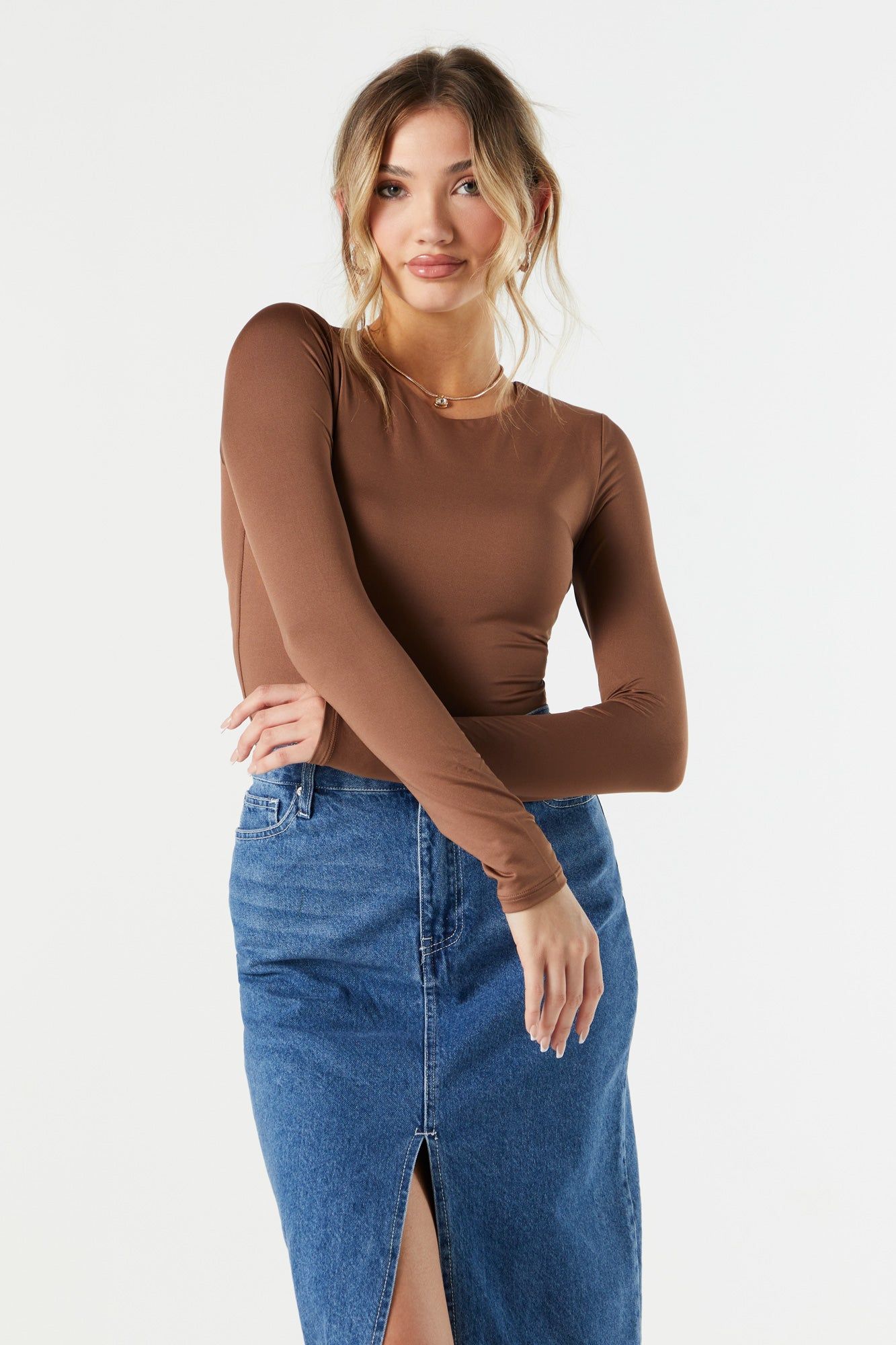 Crewneck Long Sleeve Bodysuit sold by Urban Planet product image thumbnail 16