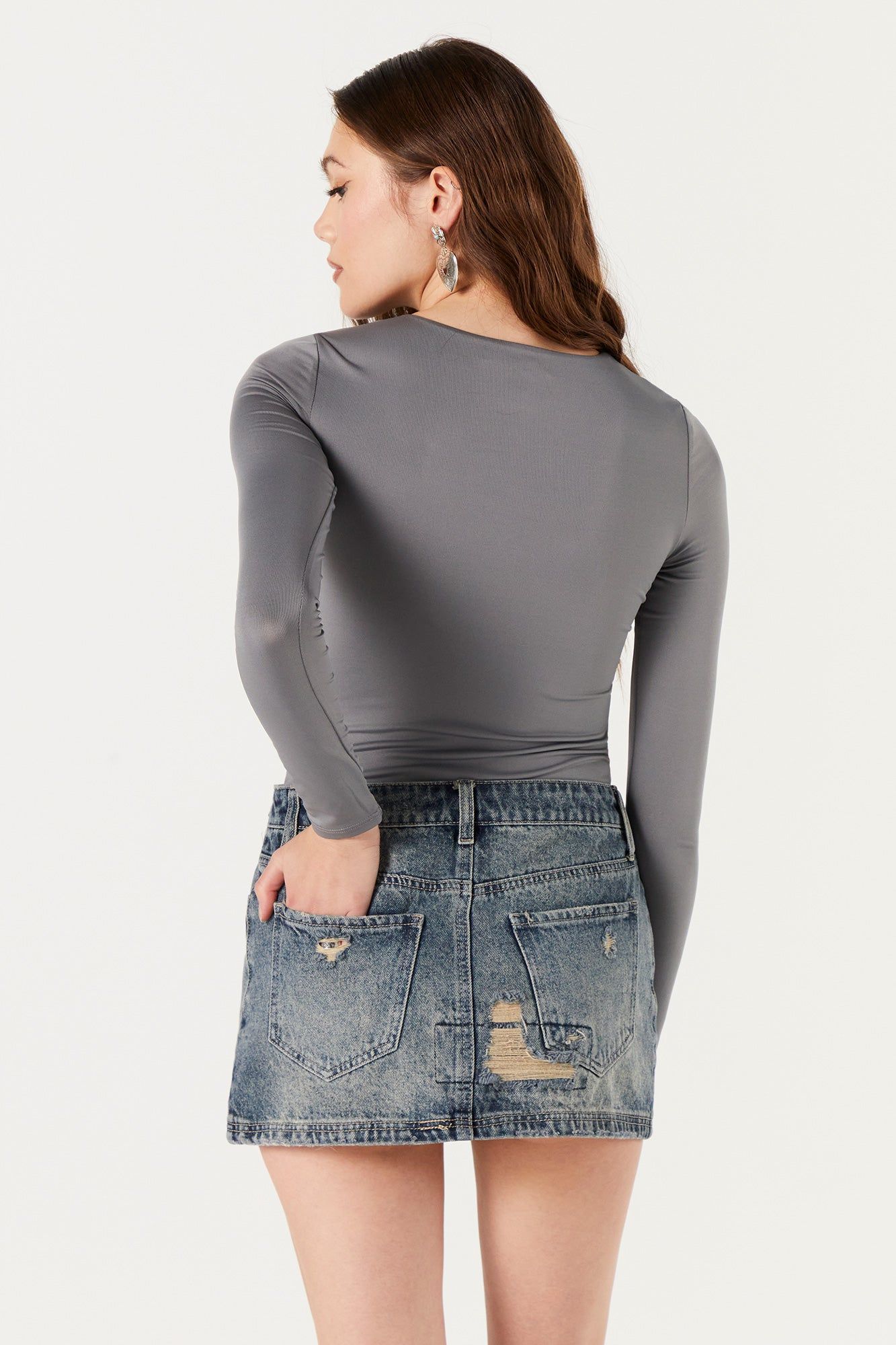 Crewneck Long Sleeve Bodysuit sold by Urban Planet product image thumbnail 2