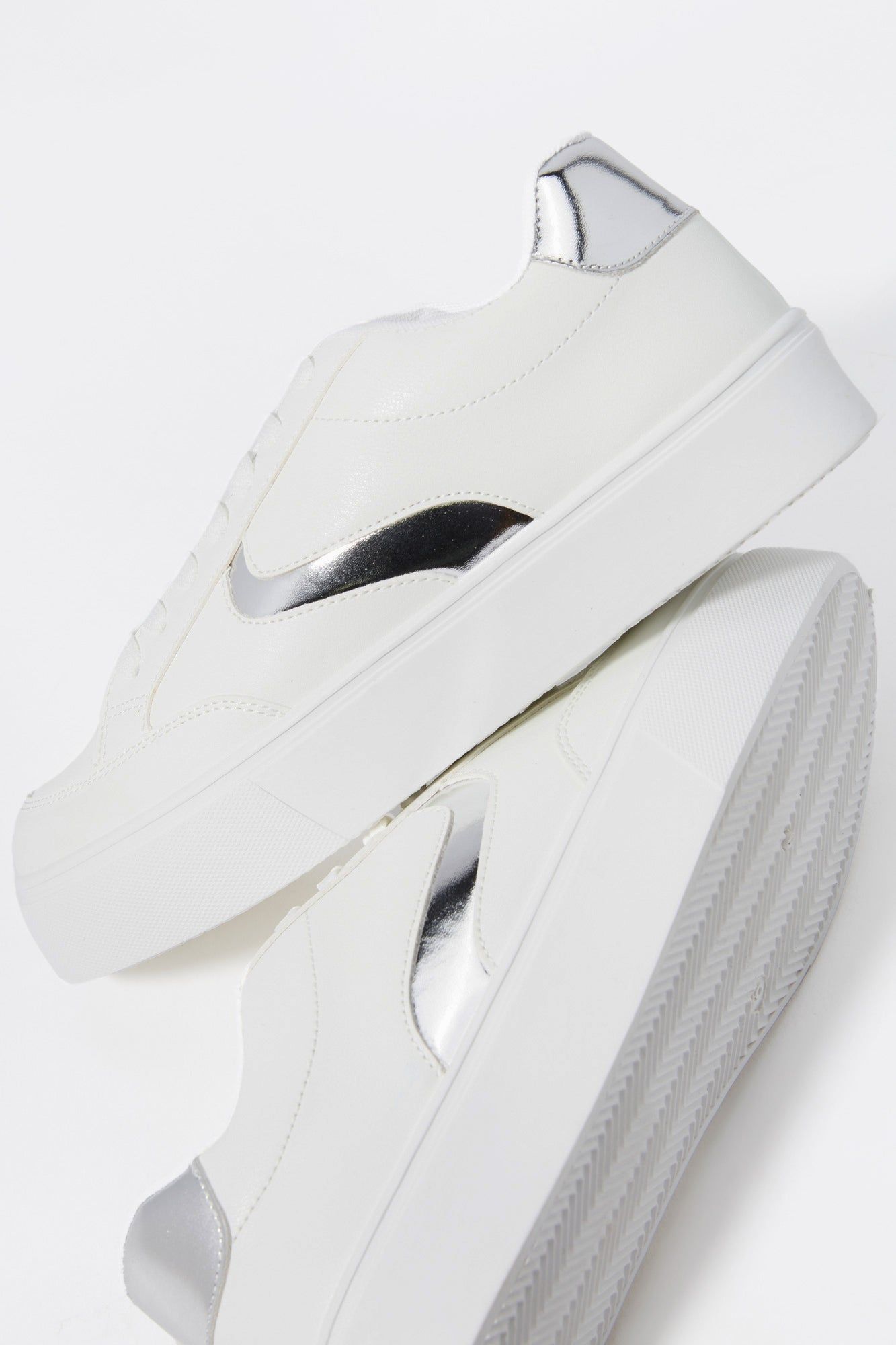 Metallic Lace Up Platform Sneaker sold by Urban Planet