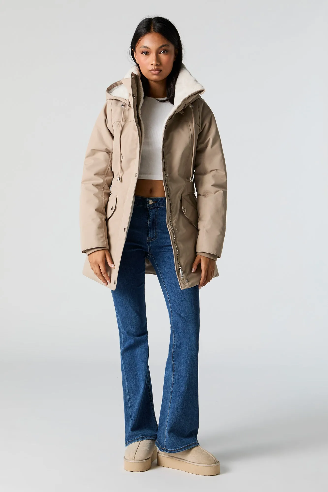 Faux Fur Lined Hooded Parka sold by Urban Planet product image thumbnail 3