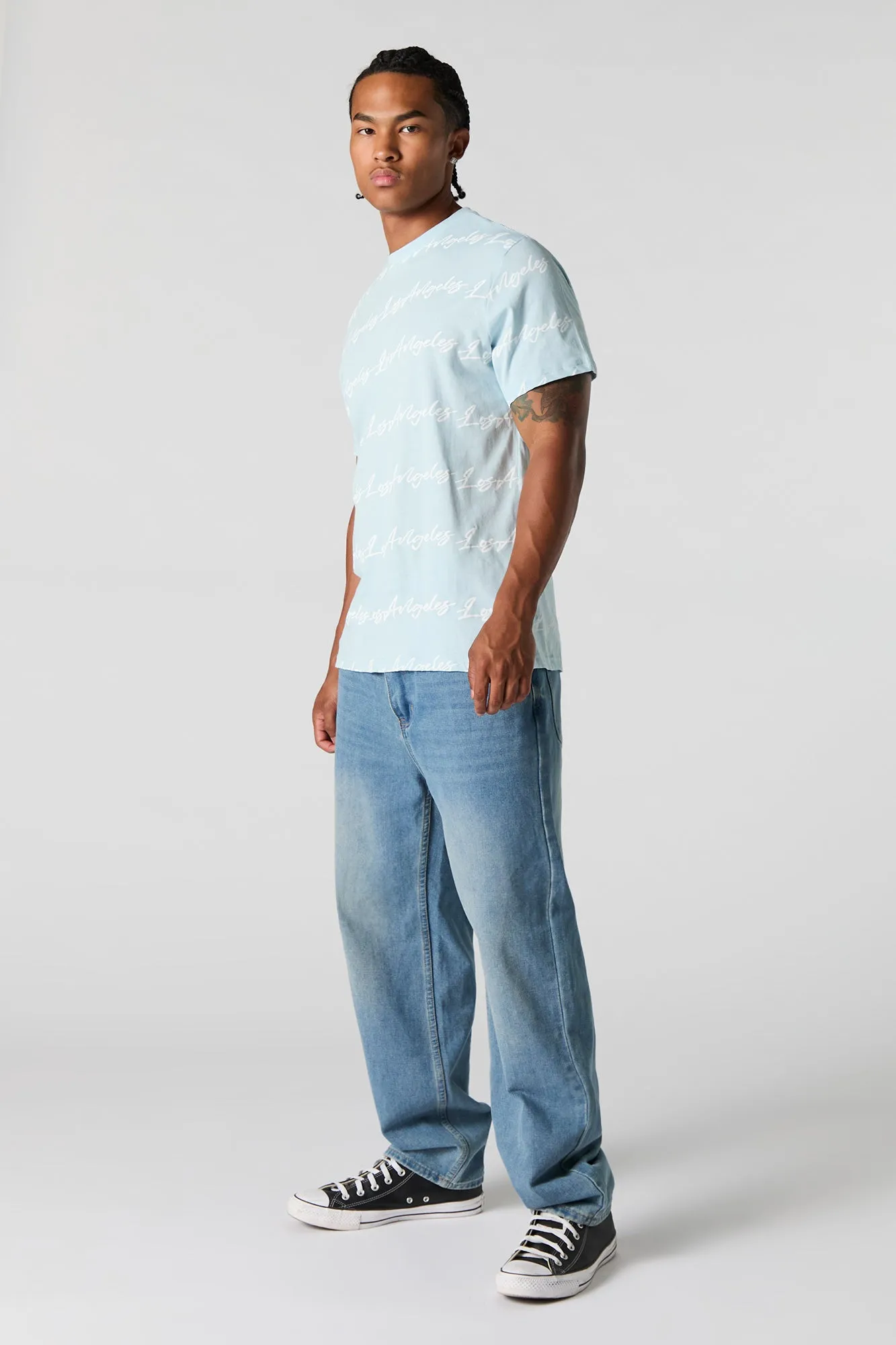 Los Angeles Script Print T-Shirt sold by Urban Planet product image thumbnail 2