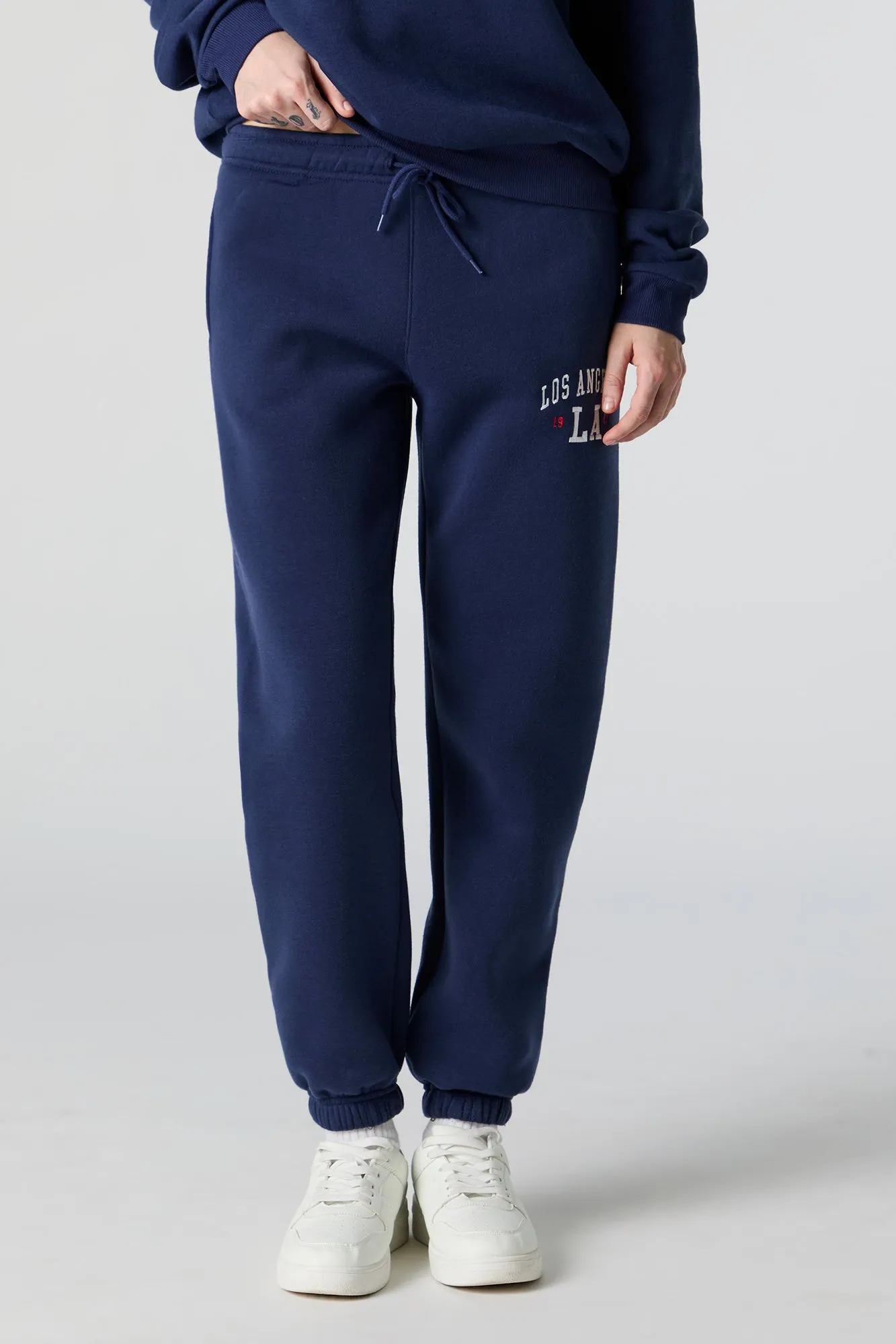 Los Angeles Embroidered Fleece Everyday Jogger sold by Urban Planet product image thumbnail 2