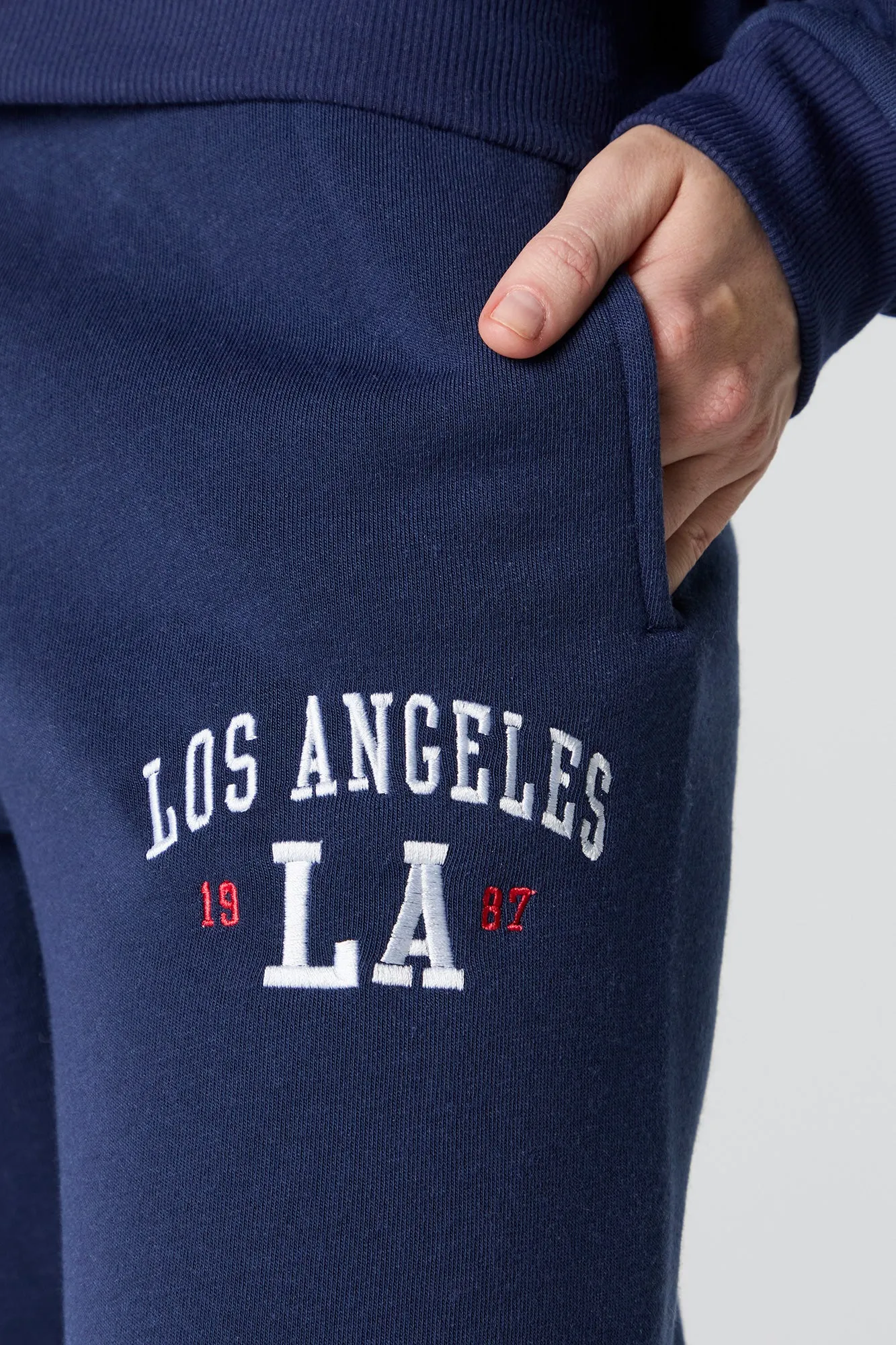 Los Angeles Embroidered Fleece Everyday Jogger sold by Urban Planet product image thumbnail 4