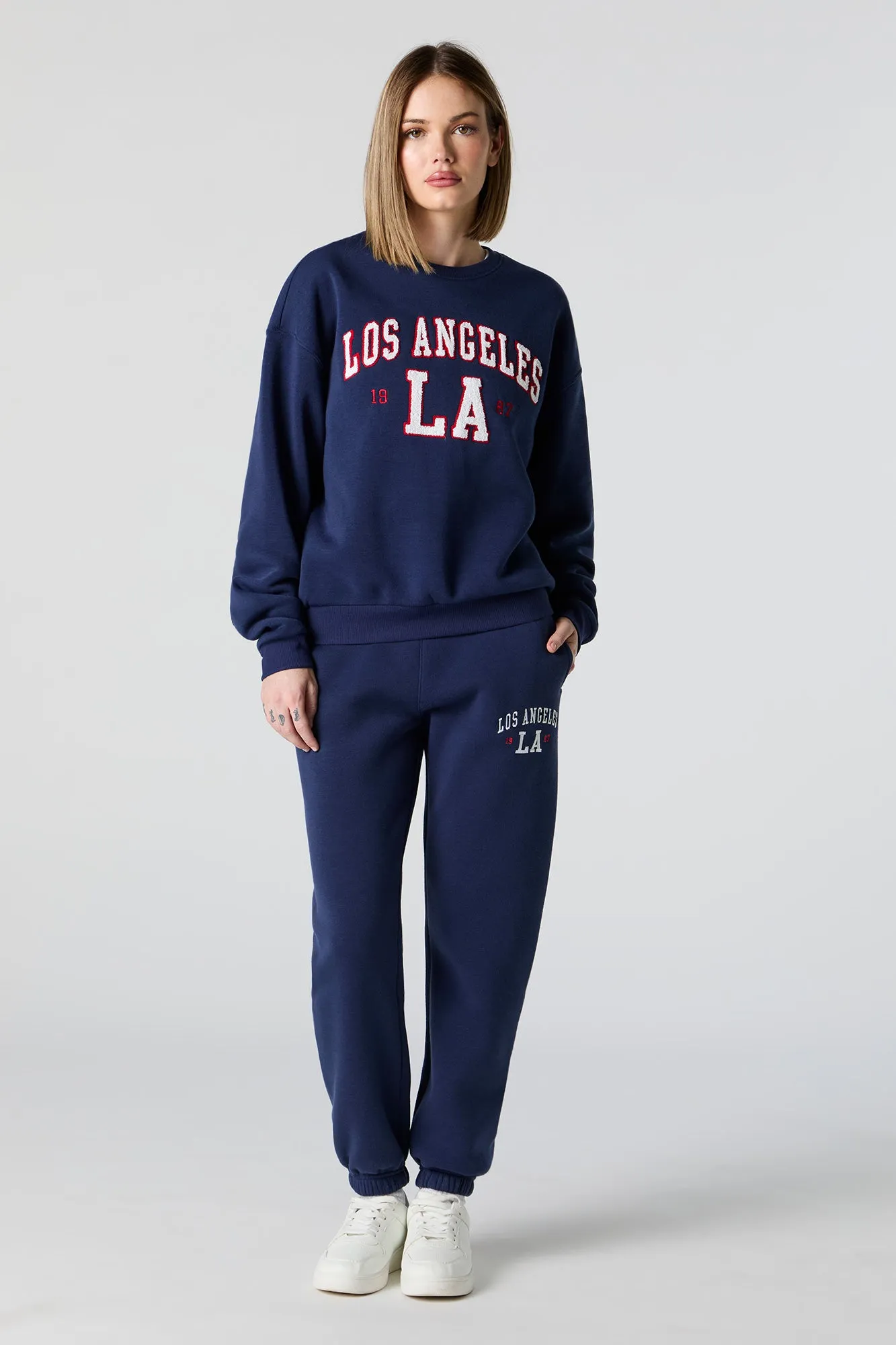 Los Angeles Embroidered Fleece Everyday Jogger sold by Urban Planet