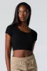 Seamless Ribbed Short Sleeve Cropped T-Shirt sold by Urban Planet