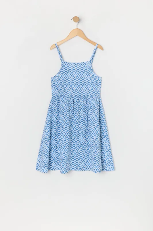 Robe-camisole imprimée bleue pour fille sold by Urban Planet