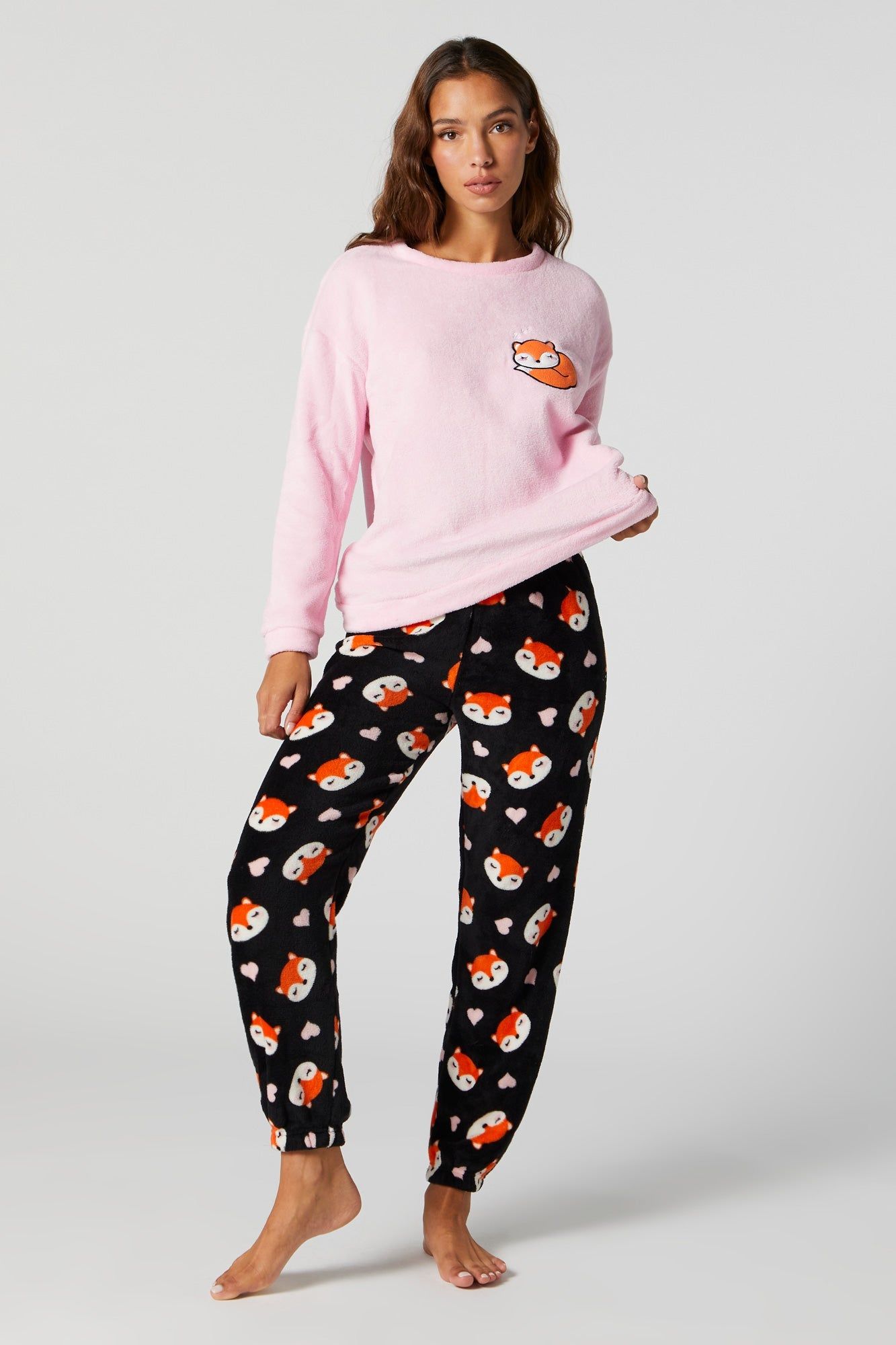 Fox Plush 2 Piece Pajama Set sold by Urban Planet