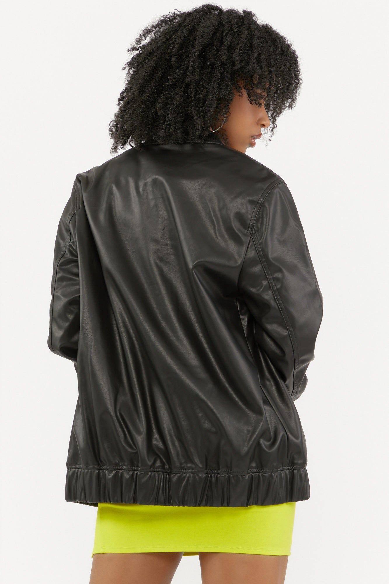 Faux Leather Bomber Jacket sold by Urban Planet product image thumbnail 2