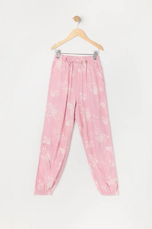 Jogger en lin fleuri pour fille sold by Urban Planet