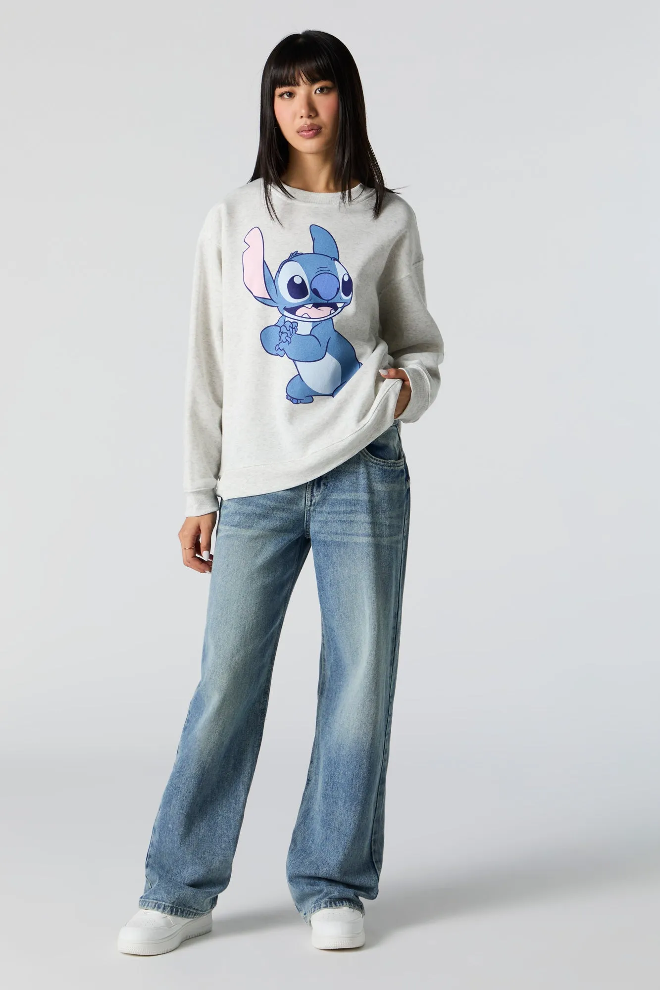 Stitch Graphic Sweatshirt sold by Urban Planet product image thumbnail 3