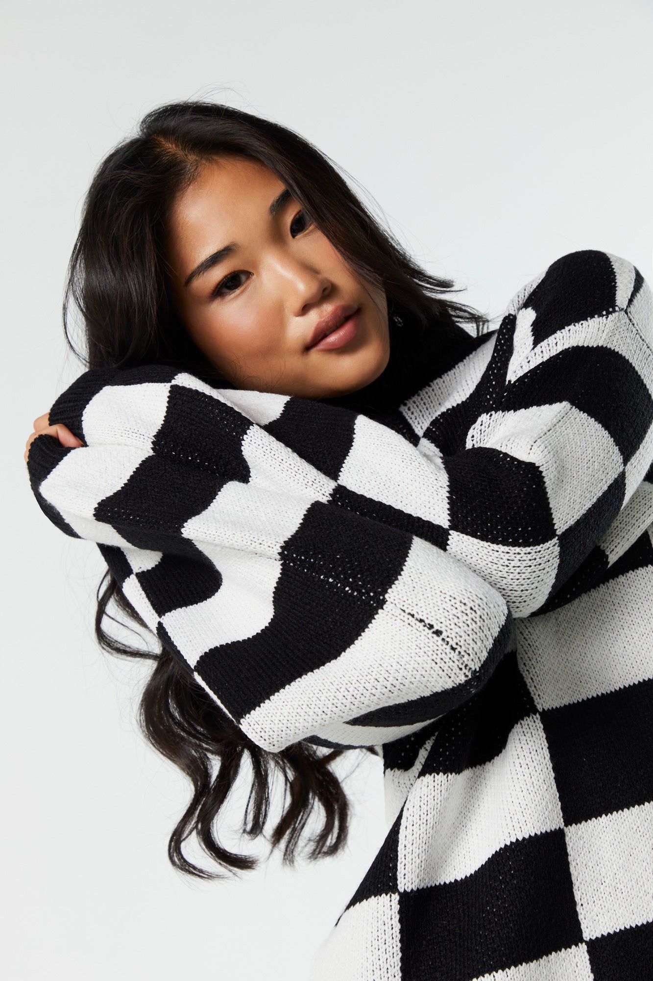 Robe-chandail à carreaux avec col roulé sold by Urban Planet product image thumbnail 2