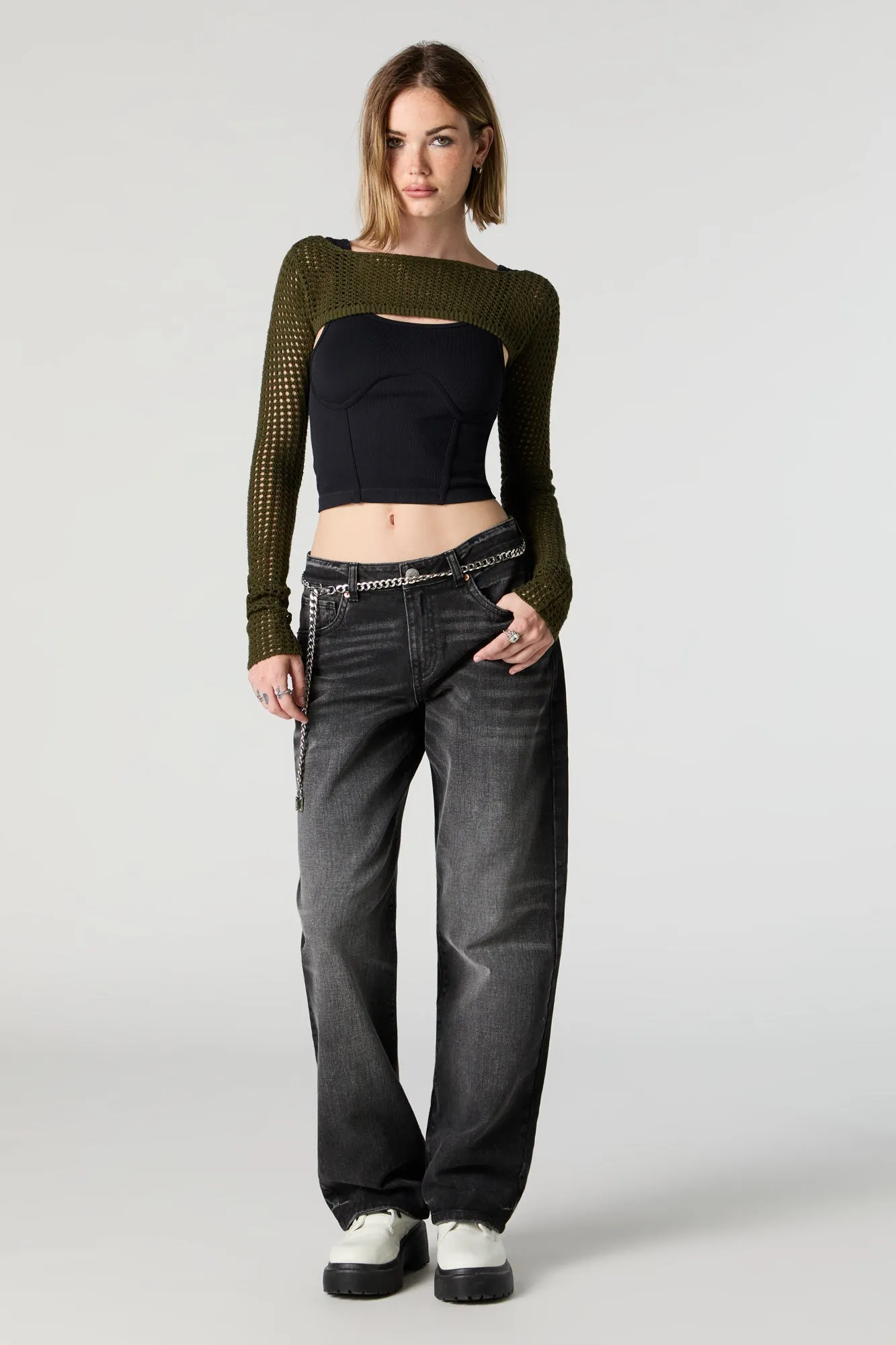 Boléro ouvert en tricot sold by Urban Planet product image thumbnail 3