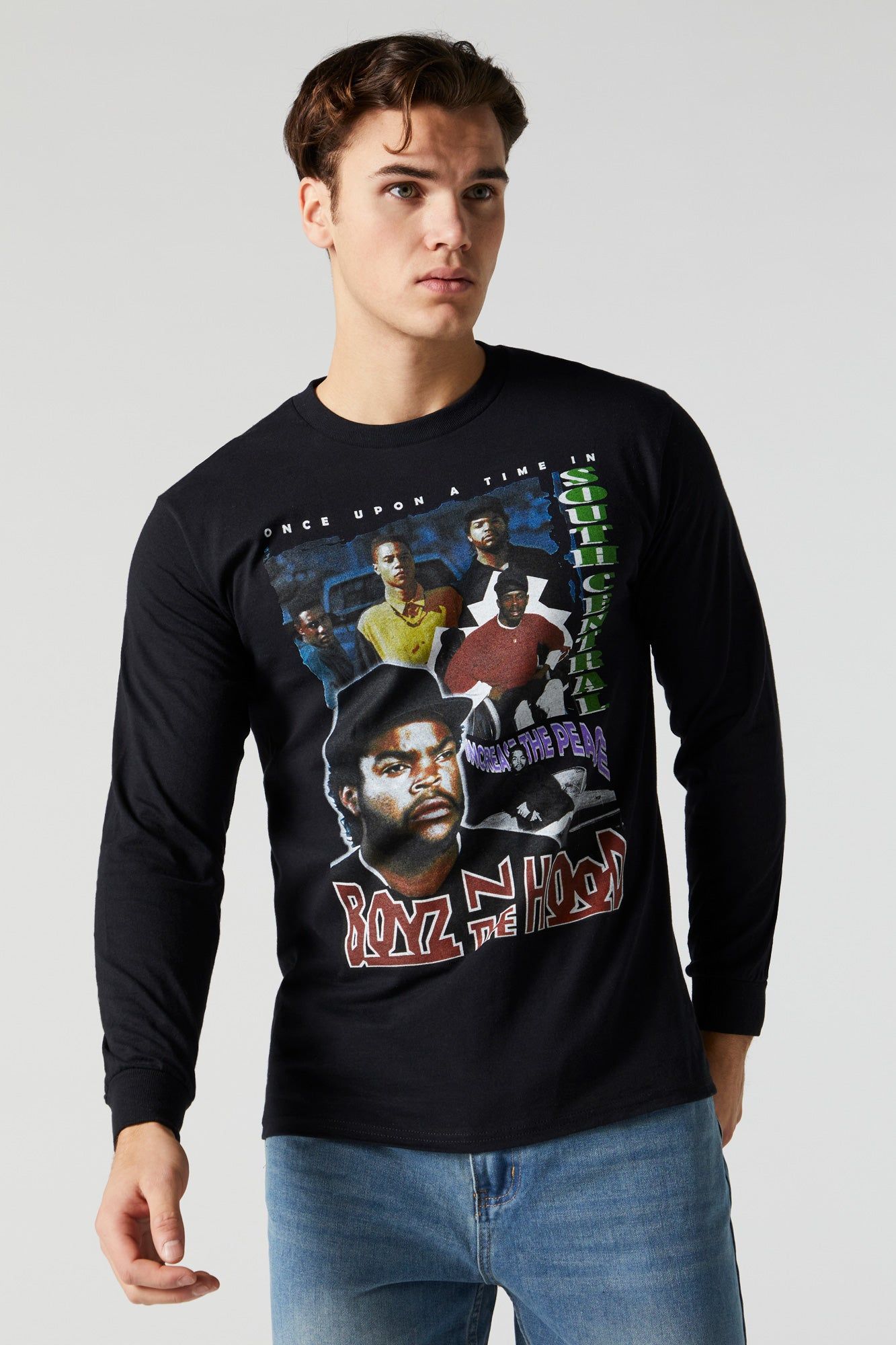 Boyz N The Good Long Sleeve Graphic Top sold by Urban Planet