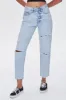 Jean cargo en denim d'aspect usé sold by Urban Planet