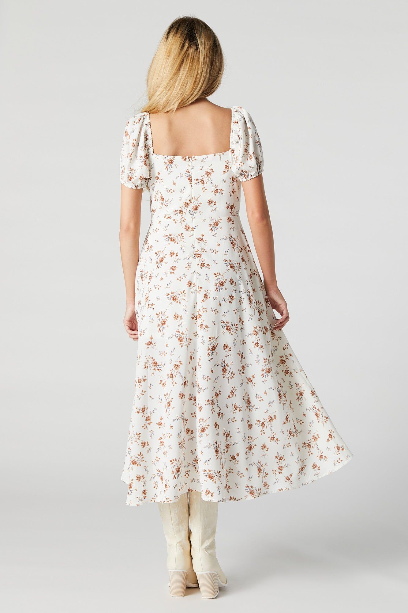 Floral Print Milkmaid Midi Dress sold by Urban Planet product image thumbnail 2