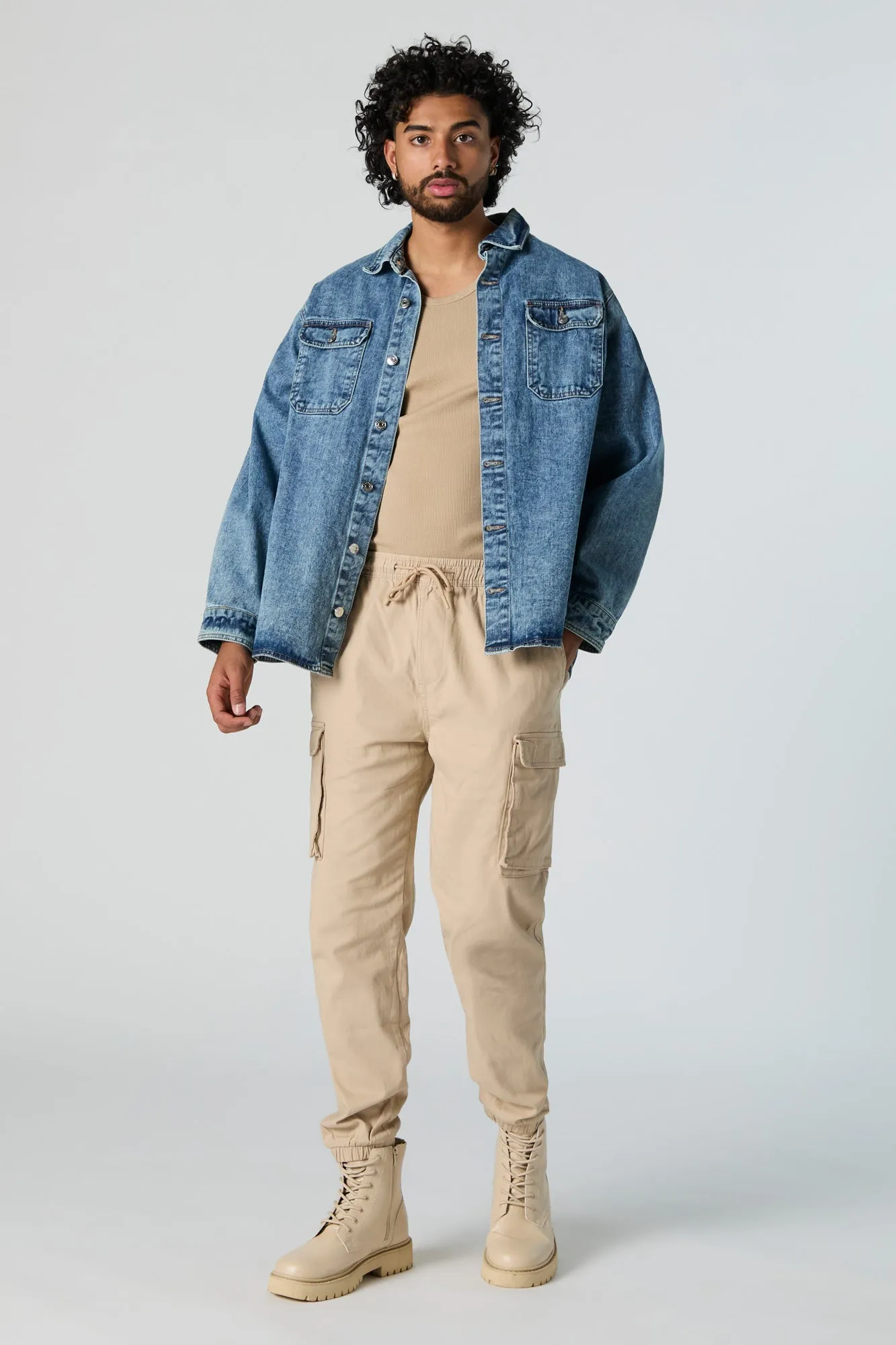 Twill Drawstring Cargo Jogger sold by Urban Planet product image thumbnail 2