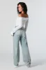 Vintage Light Wash 90s High Rise Wide Leg Jean sold by Urban Planet