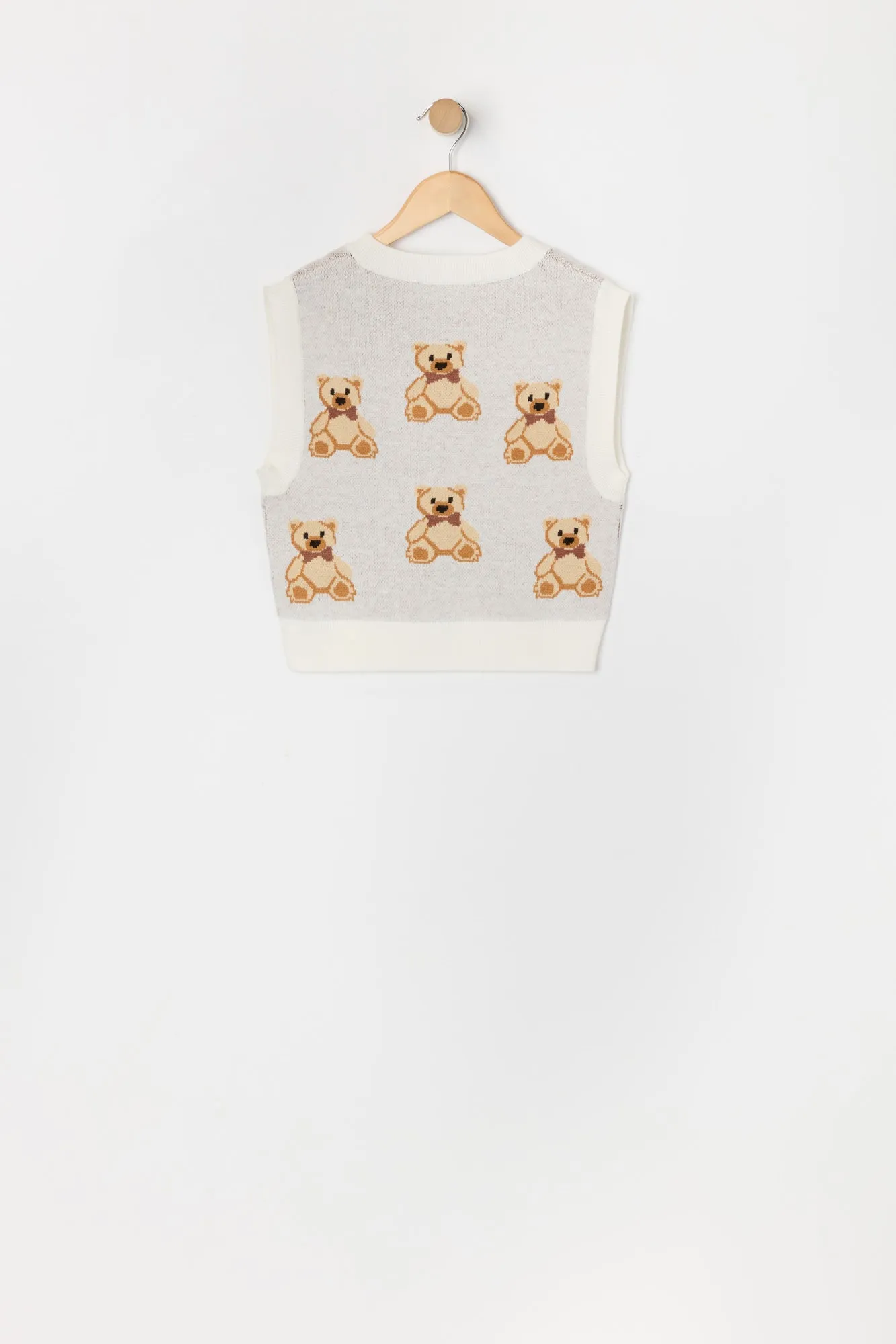 Girls Teddy Knit Vest sold by Urban Planet product image thumbnail 2