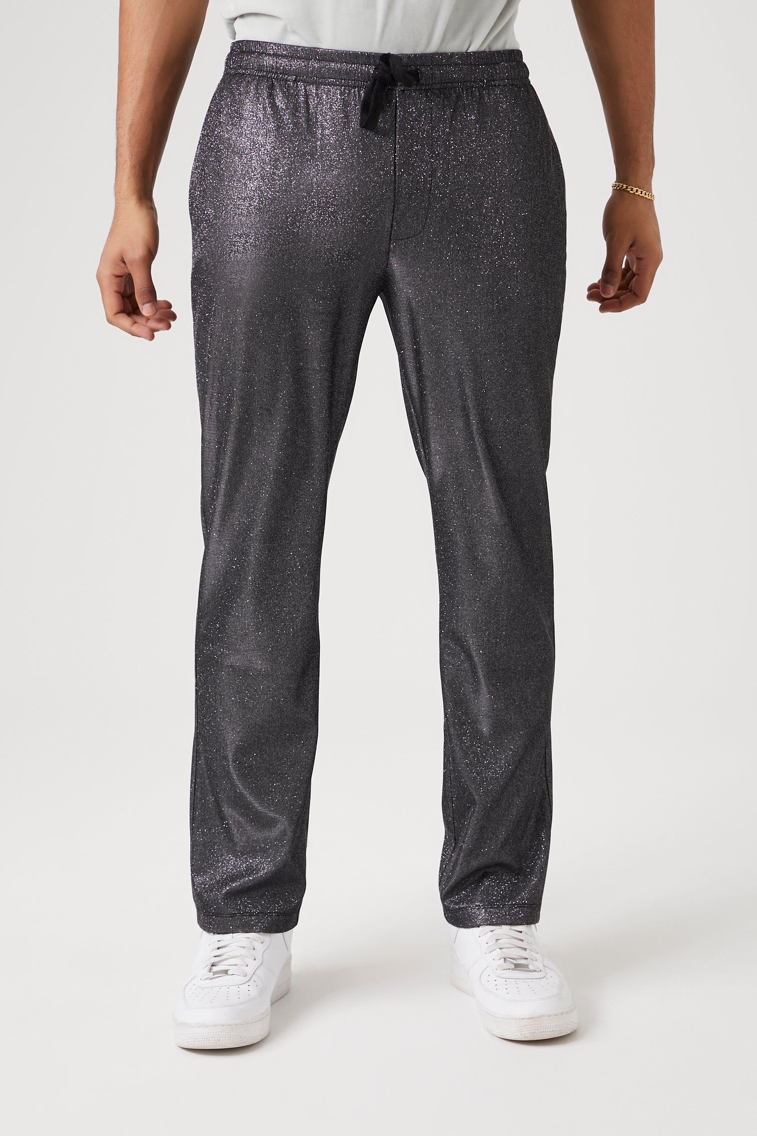 Glitter Knit Drawstring Jogger sold by Urban Planet