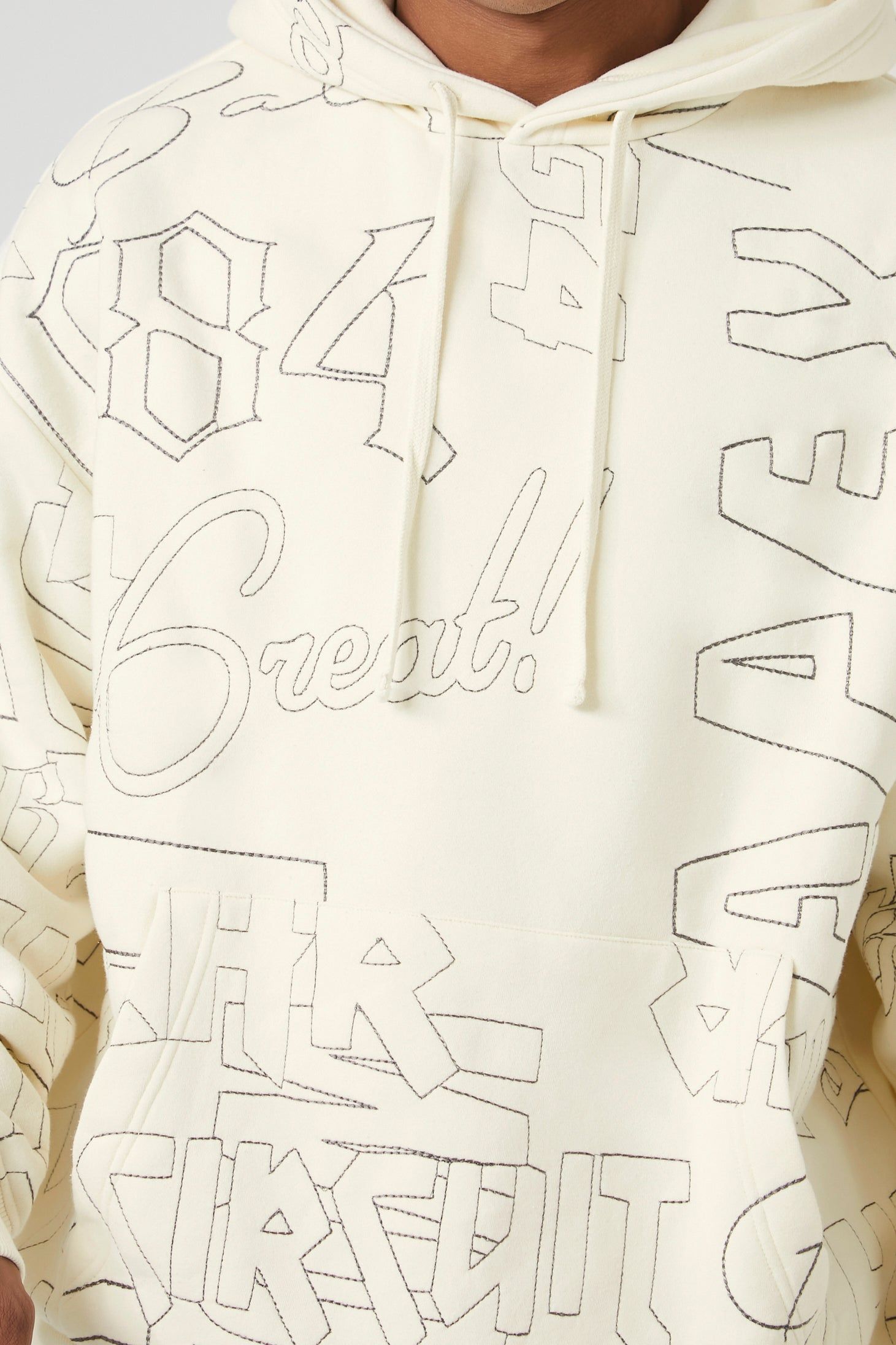 Stitched Text Hoodie sold by Urban Planet product image thumbnail 10