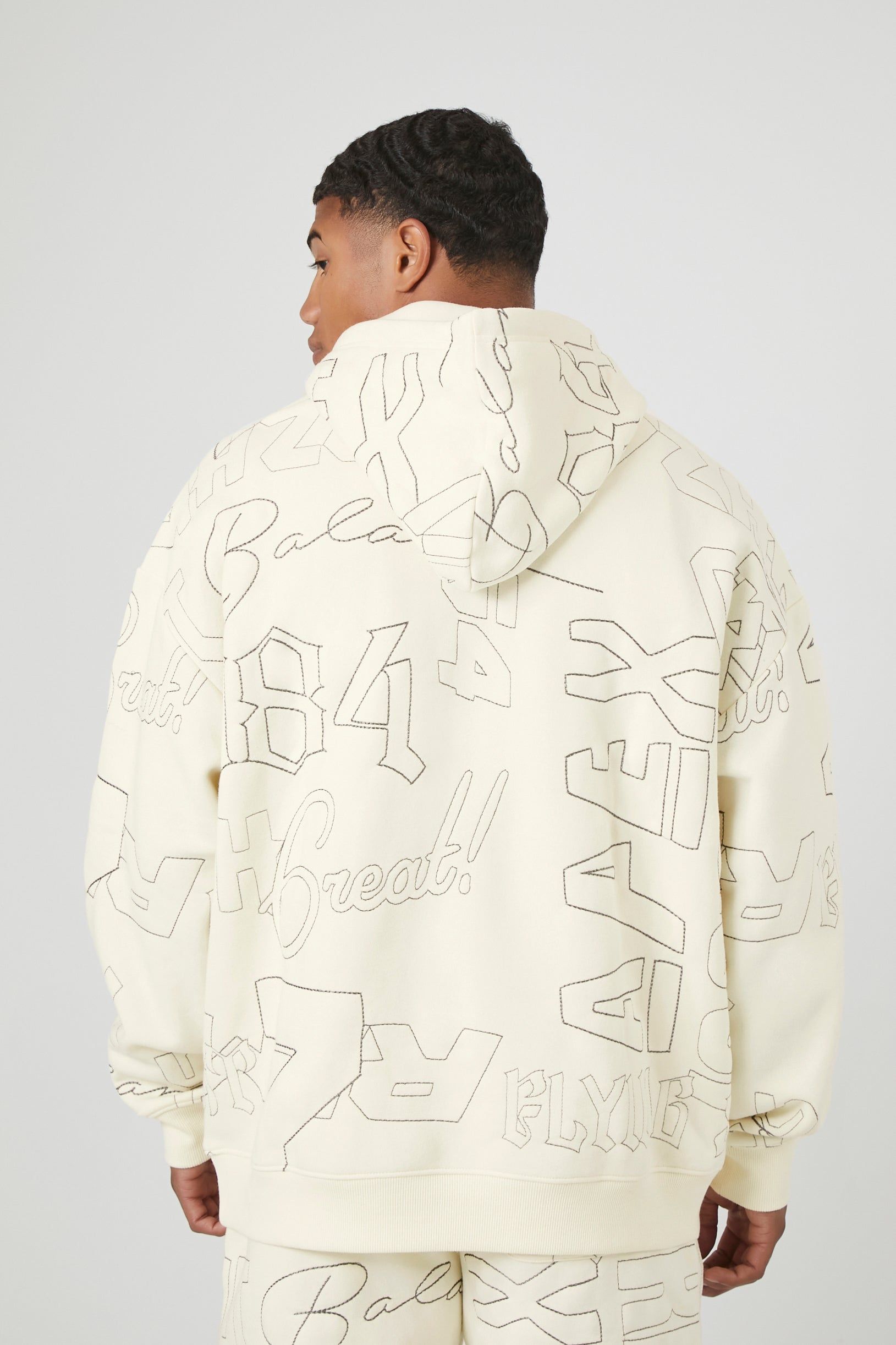 Stitched Text Hoodie sold by Urban Planet product image thumbnail 7