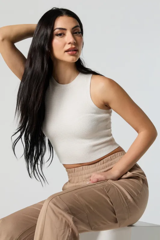 Textured Crew Neck Tank sold by Urban Planet