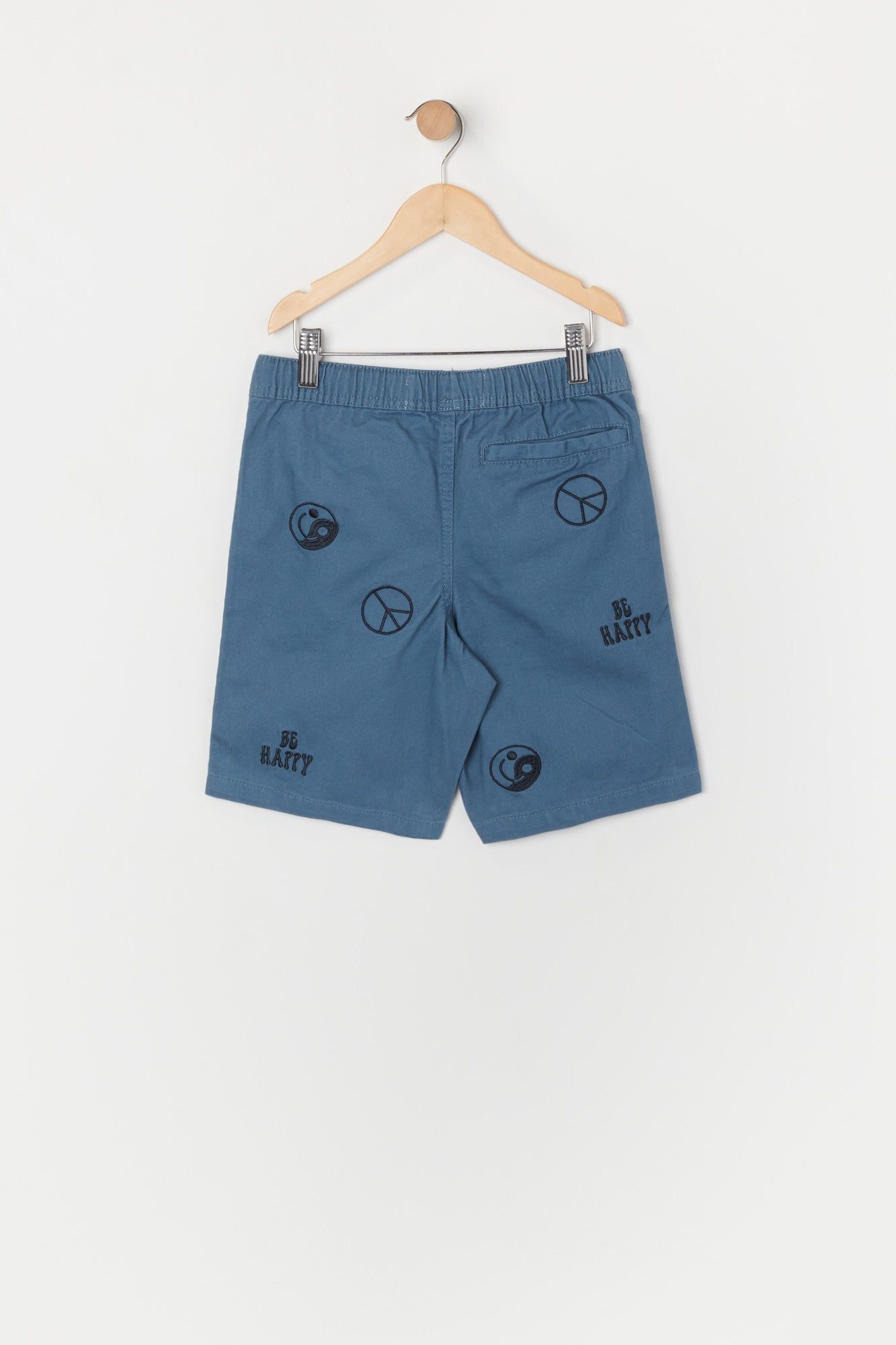 Short avec micromotif brodé Symbole de la paix pour garçon sold by Urban Planet product image thumbnail 2