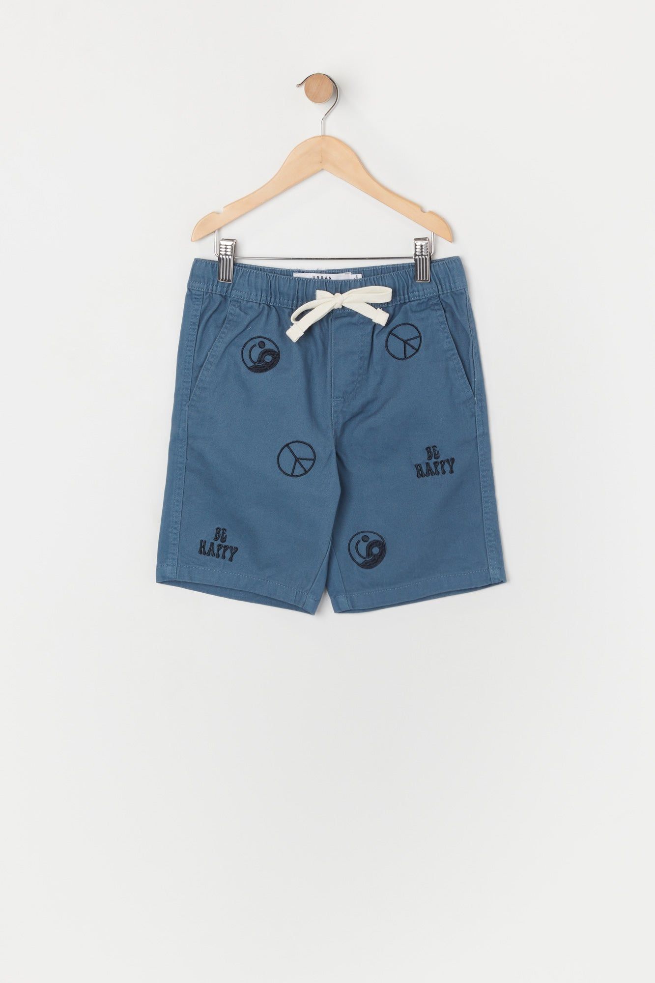 Short avec micromotif brodé Symbole de la paix pour garçon sold by Urban Planet